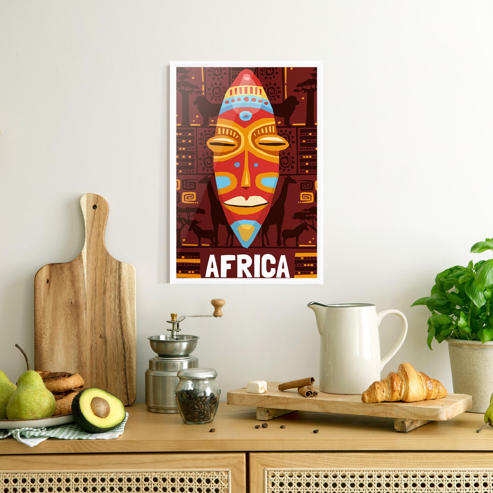 Gerahmte Poster Africa Mask mockup 8