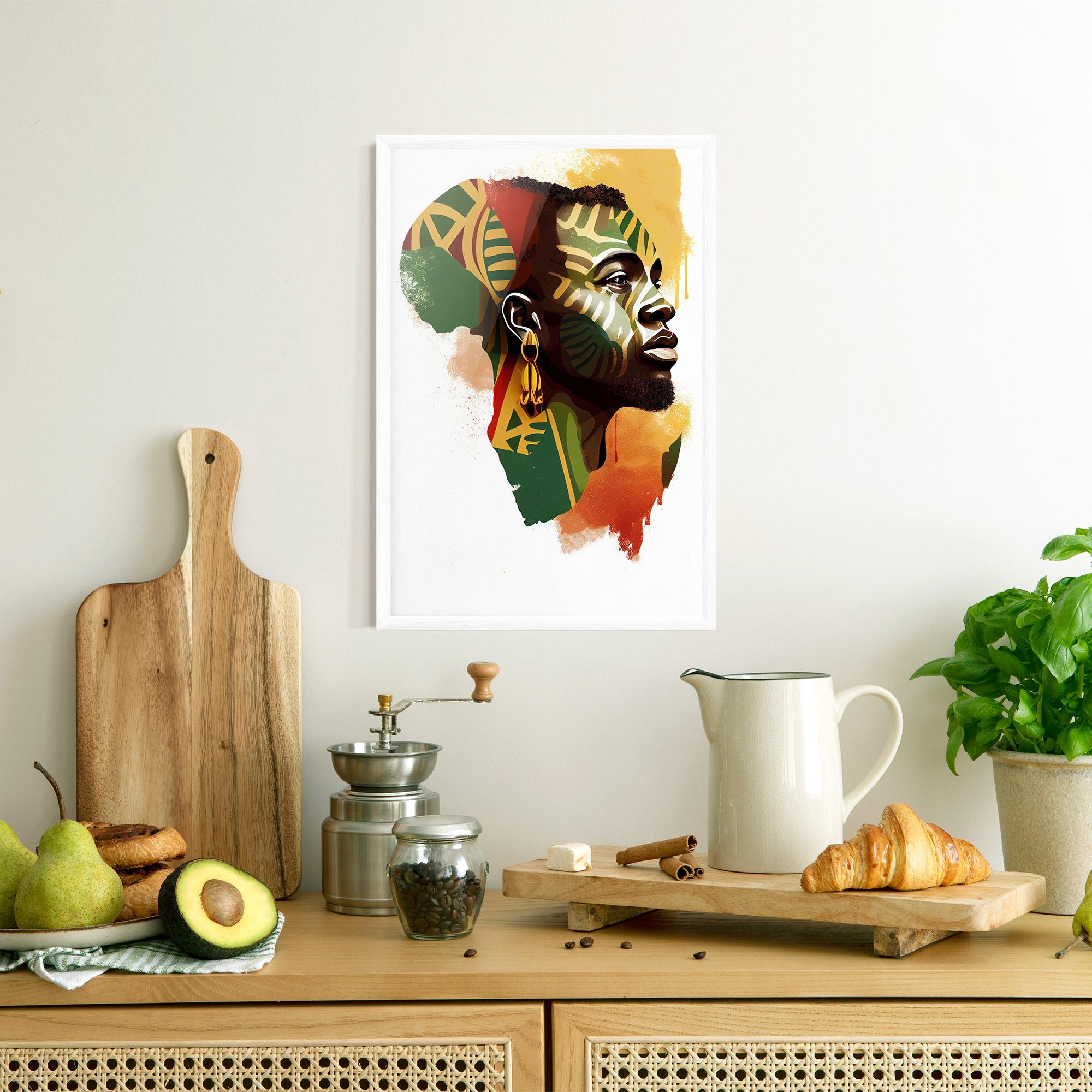 Gerahmte Poster African People Illustration mockup 8