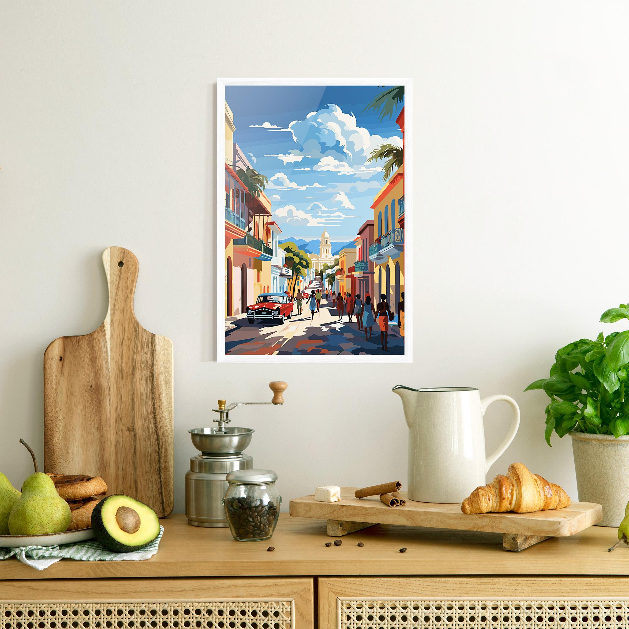 Gerahmte Poster African Street mockup 8