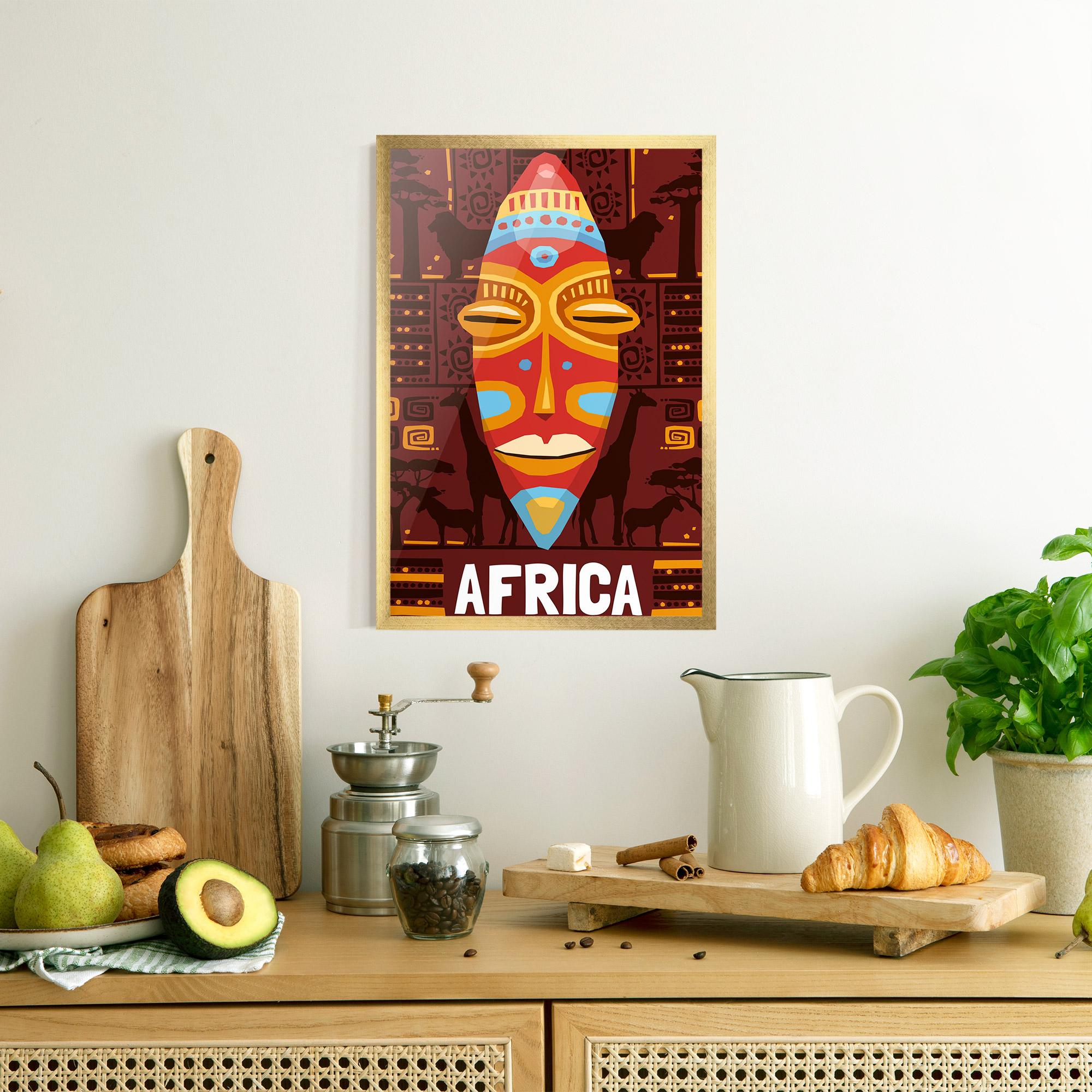 Gerahmte Poster Africa Mask mockup 8