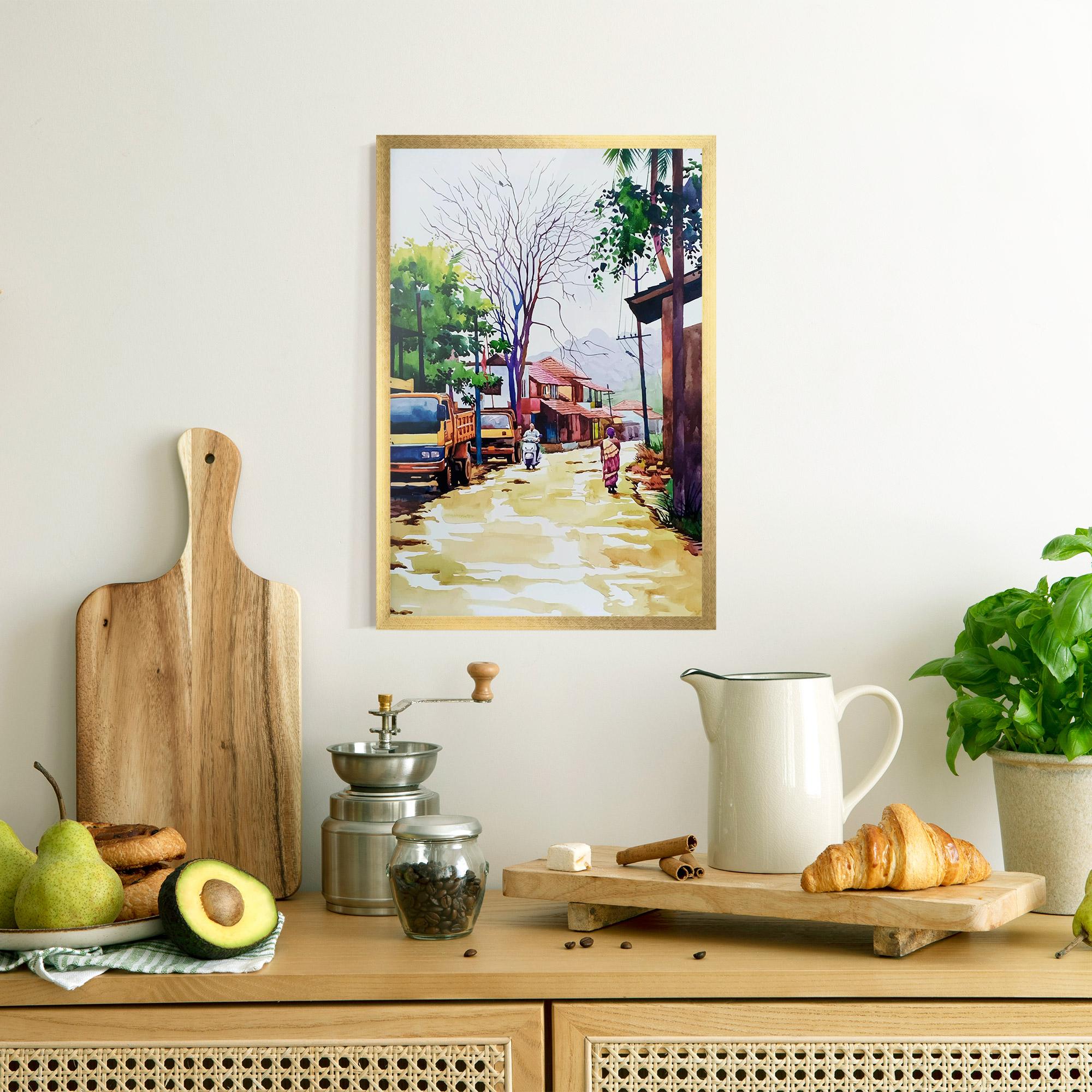 Gerahmte Poster African City mockup 8