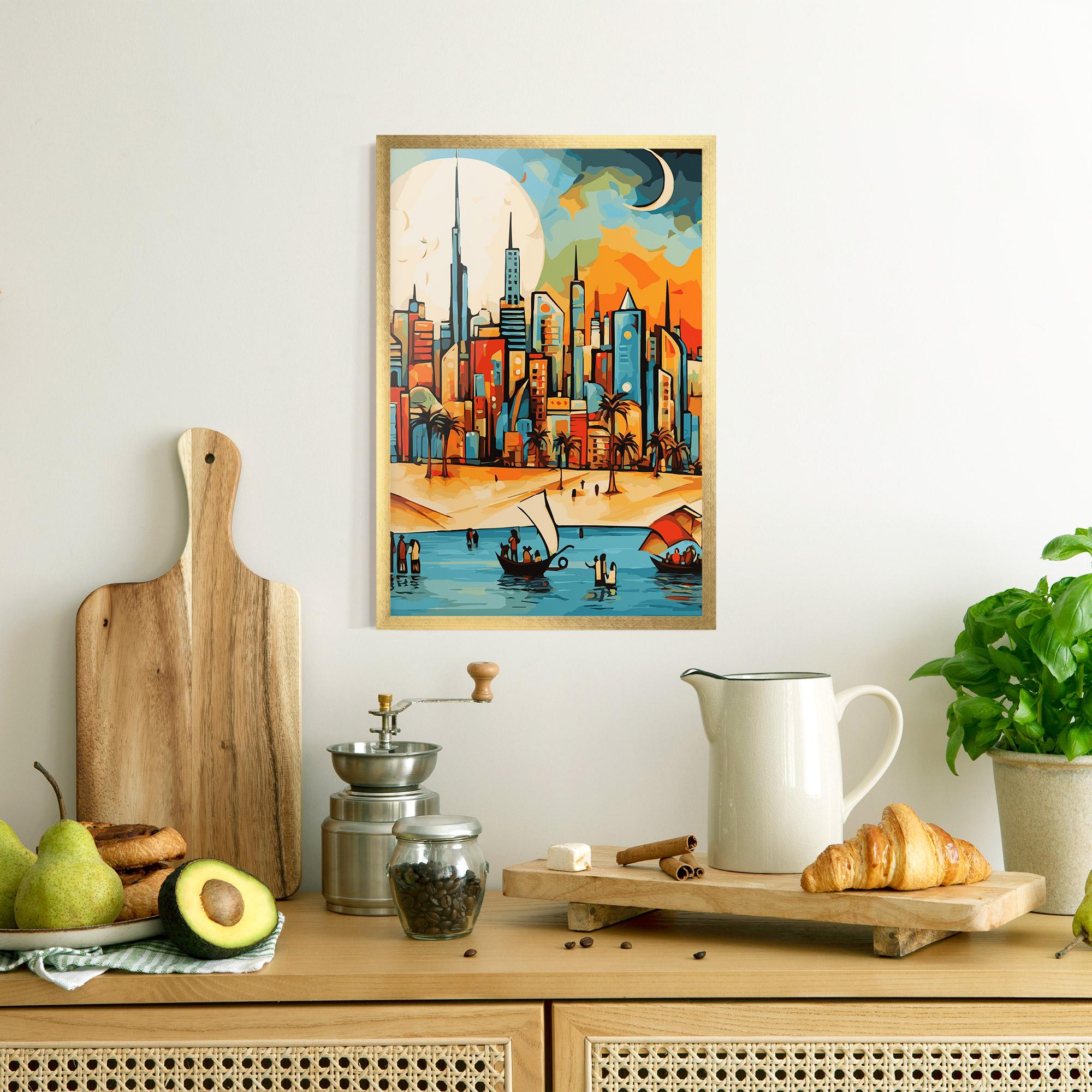 Gerahmte Poster African Moon mockup 8