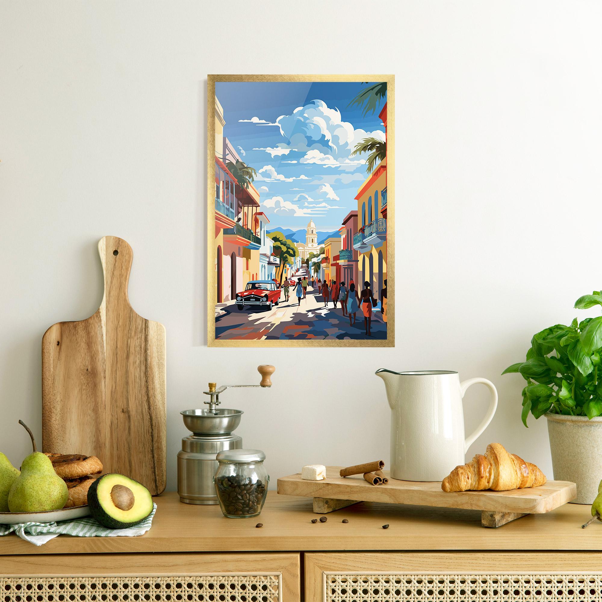 Gerahmte Poster African Street mockup 8