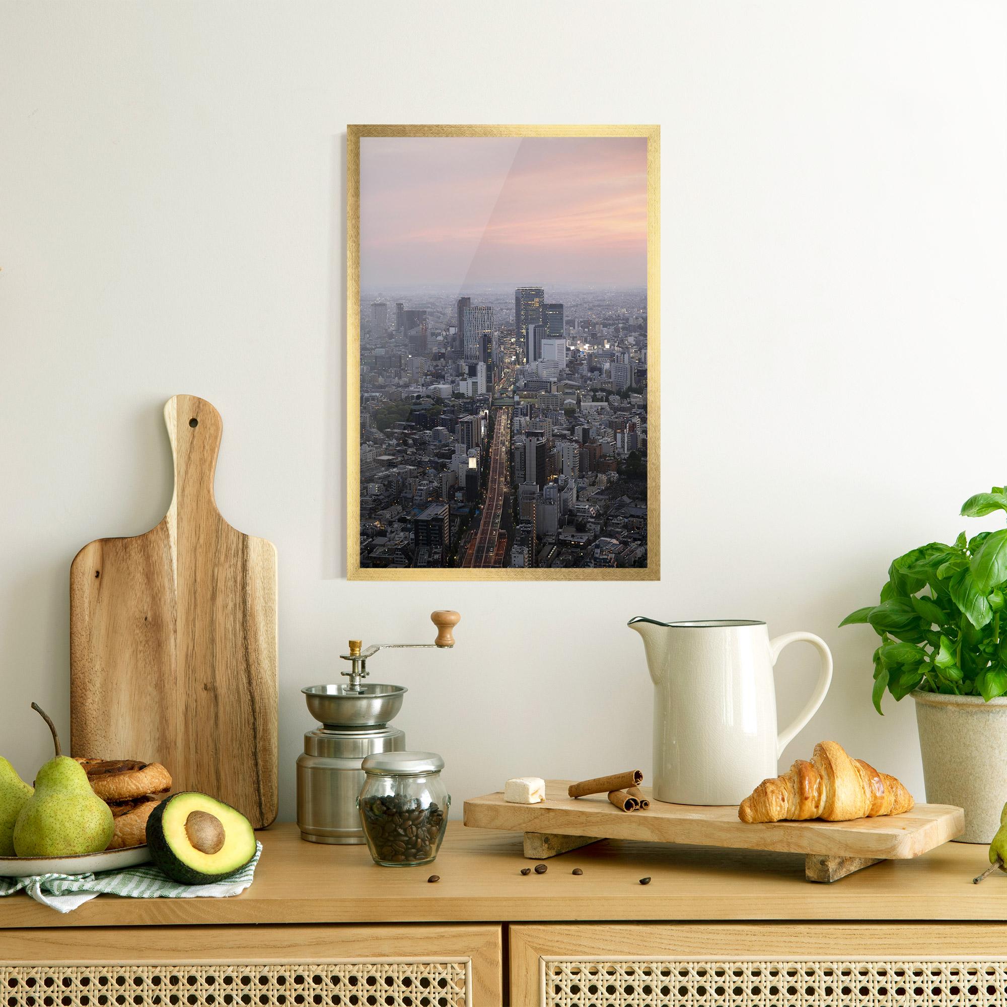 Gerahmte Poster Beautiful Tall Buildings mockup 8