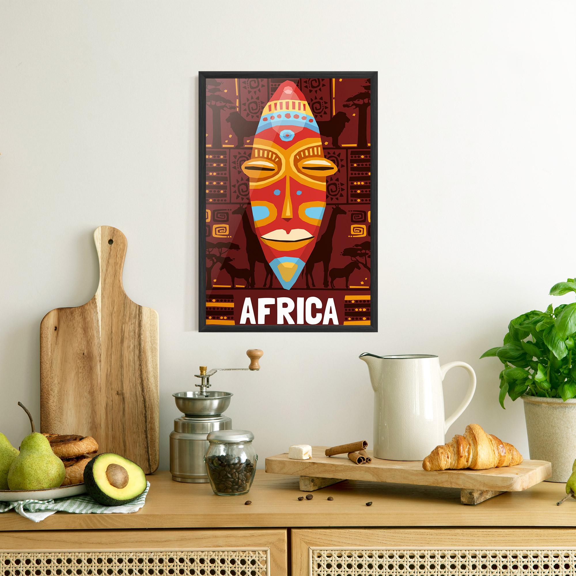 Gerahmte Poster Africa Mask mockup 8