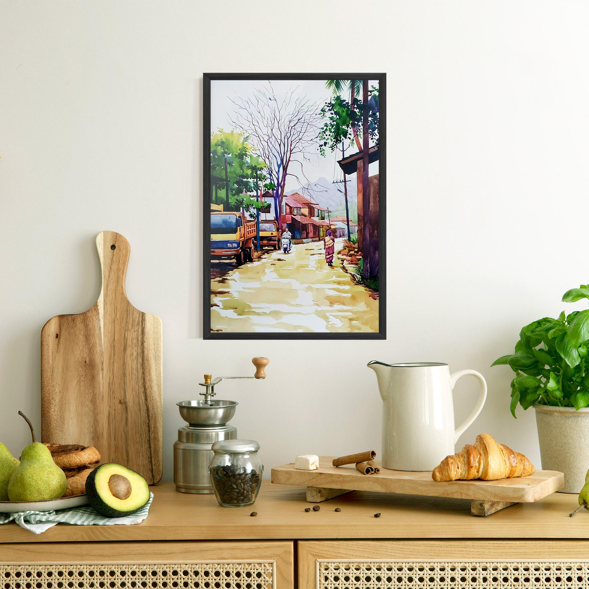 Gerahmte Poster African City mockup 8