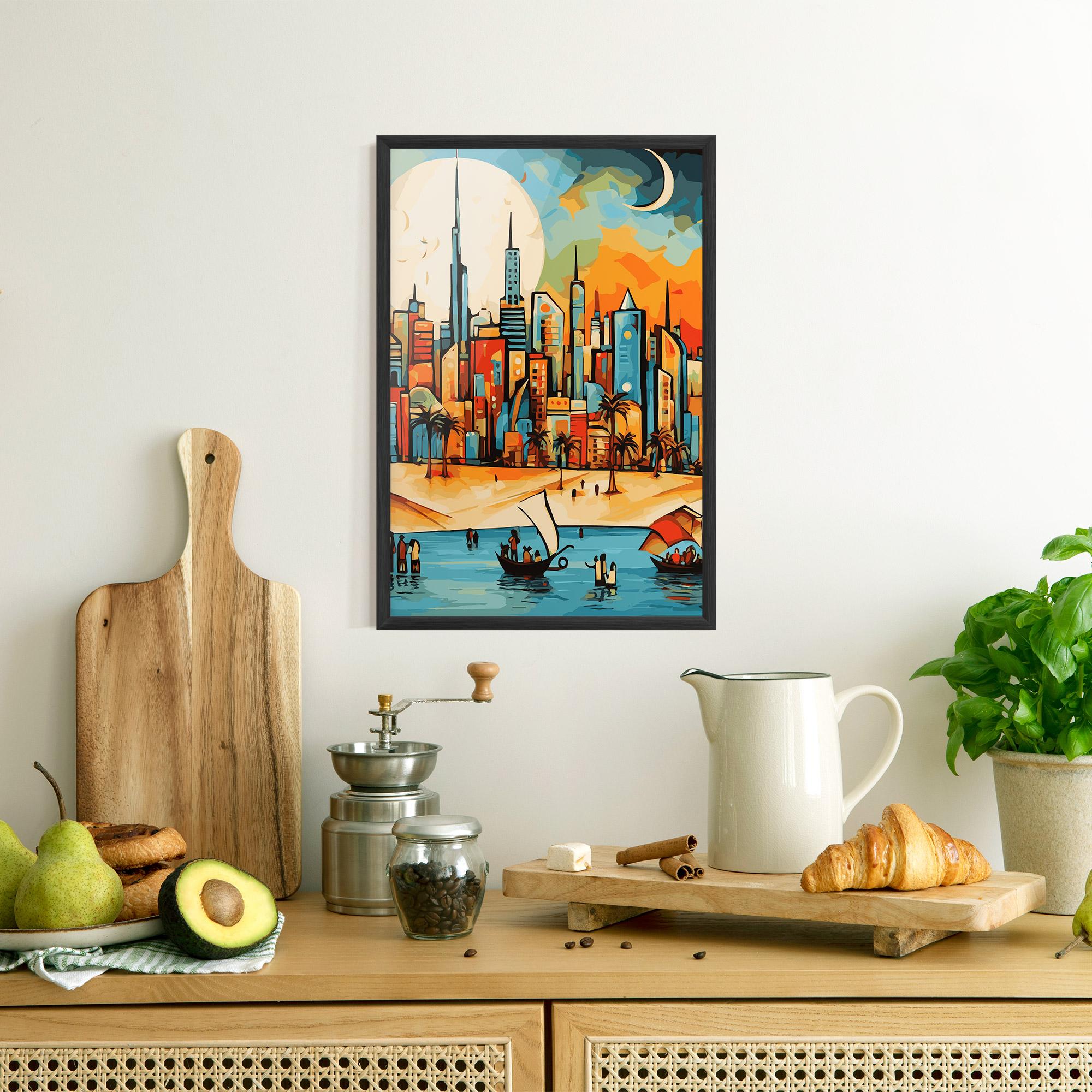 Gerahmte Poster African Moon mockup 8