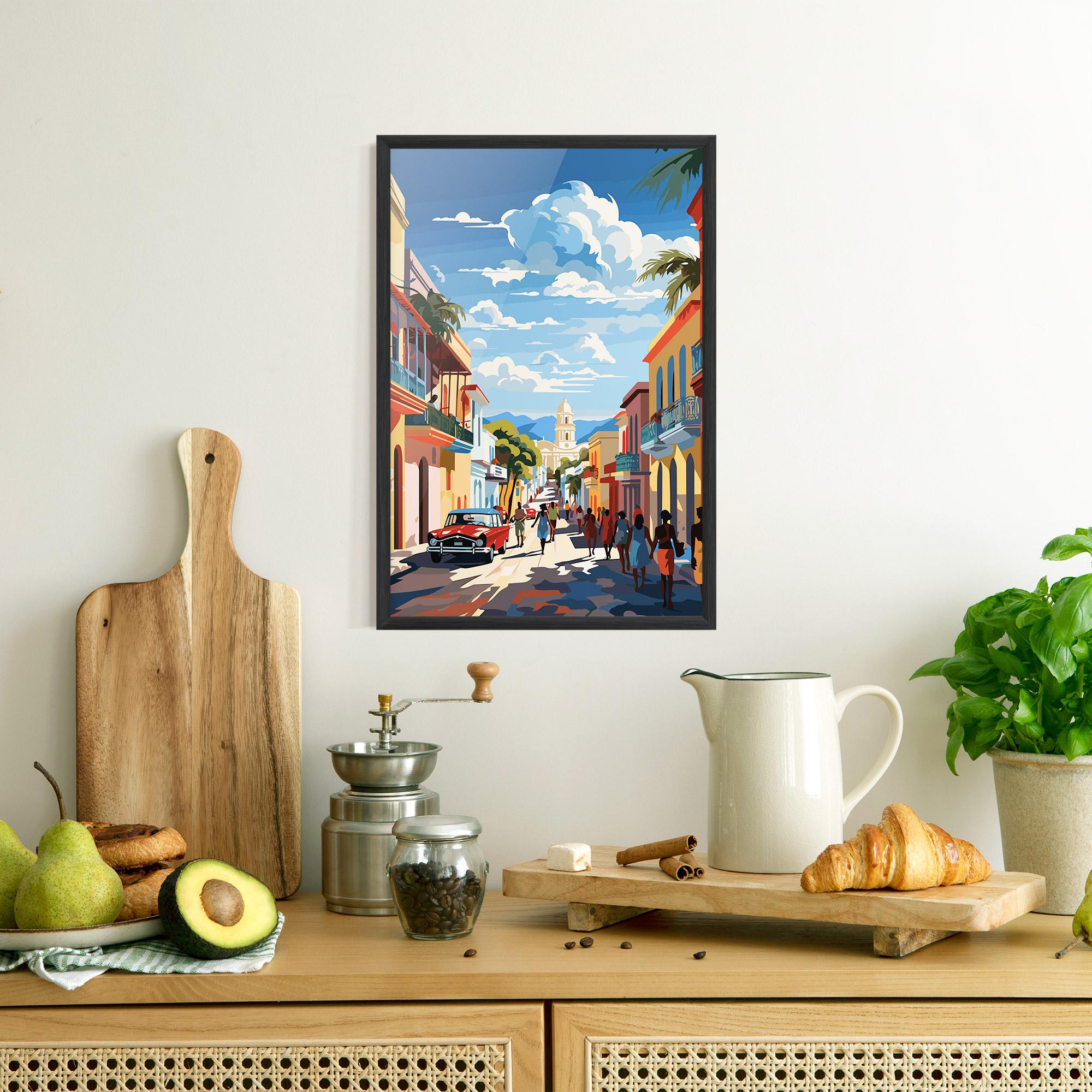 Gerahmte Poster African Street mockup 8