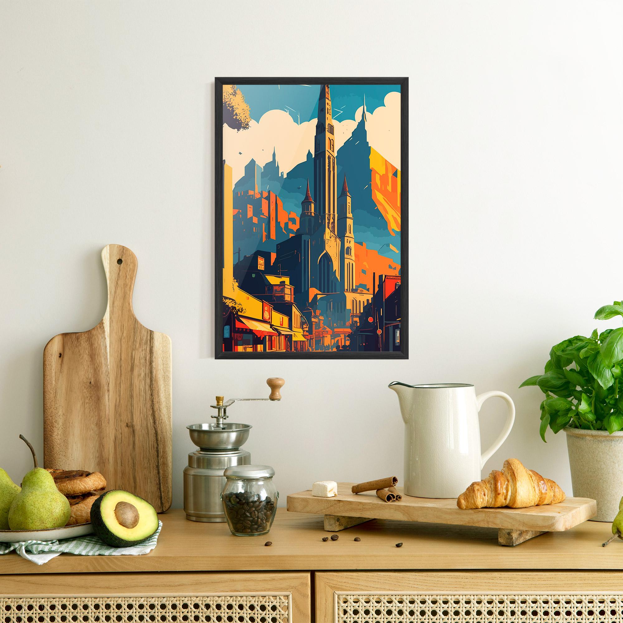 Gerahmte Poster African Tower mockup 8