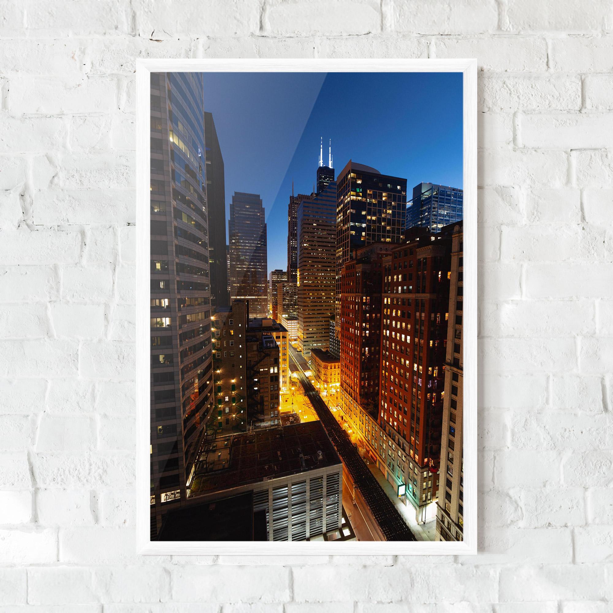 Gerahmte Poster Hight City Building mockup 0