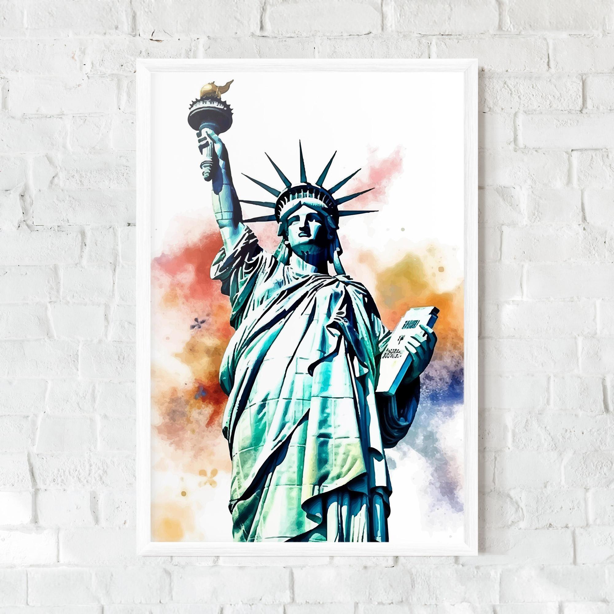 Gerahmte Poster Liberty Art mockup 0