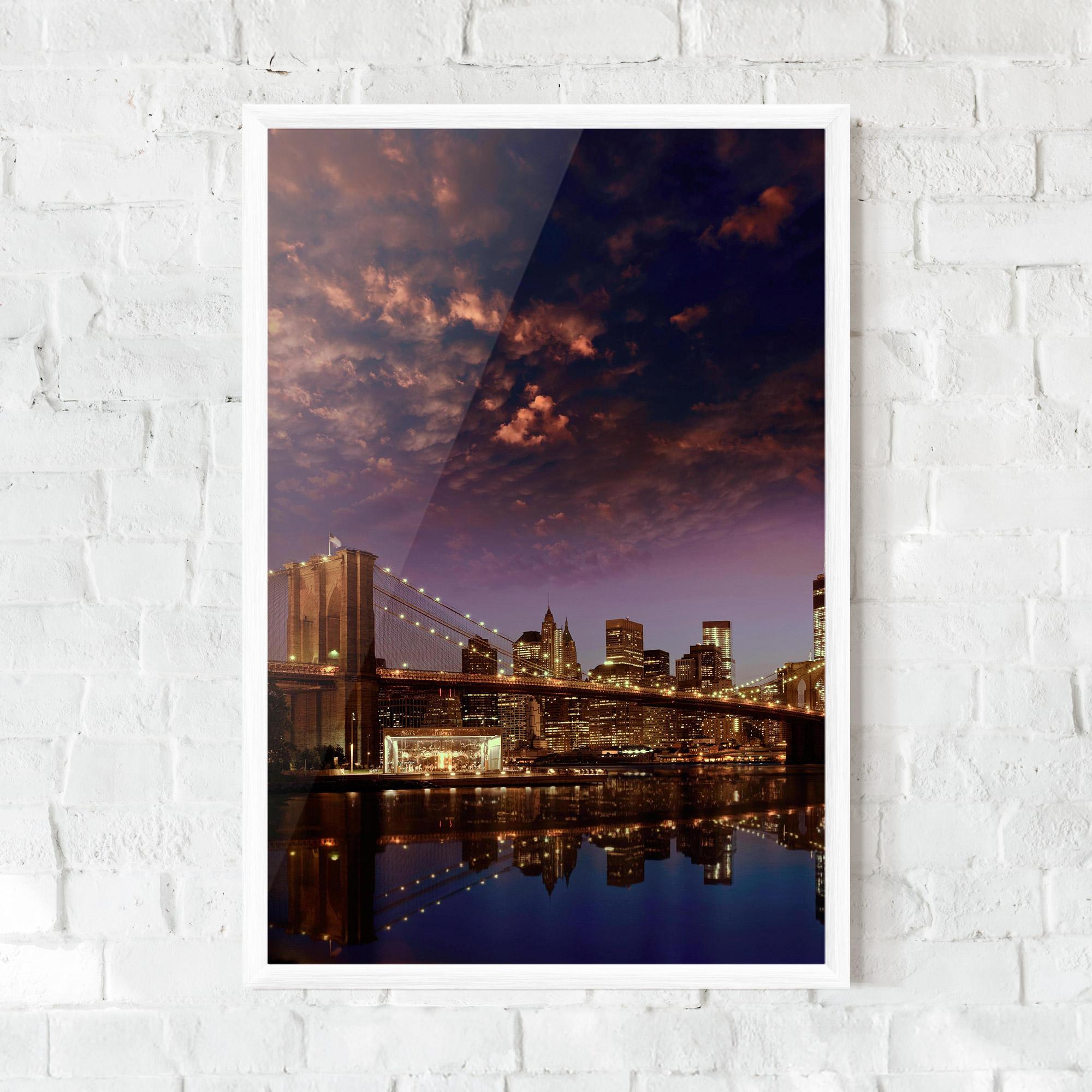 Gerahmte Poster Sunset New York mockup 0