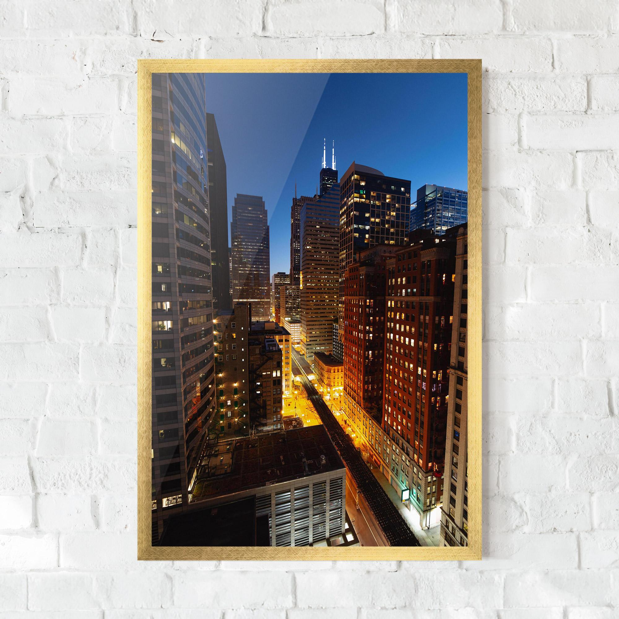 Gerahmte Poster Hight City Building mockup 0