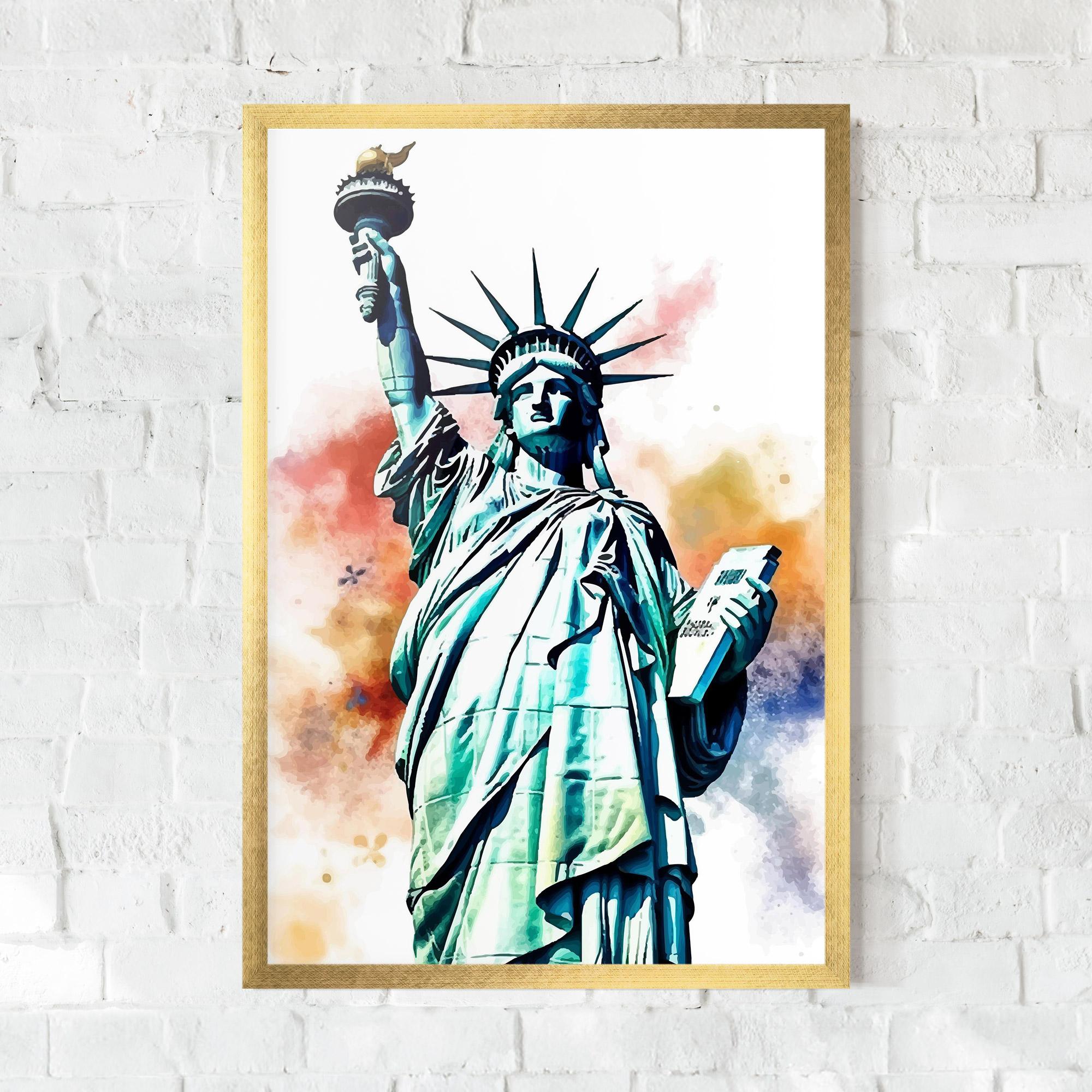 Gerahmte Poster Liberty Art mockup 0