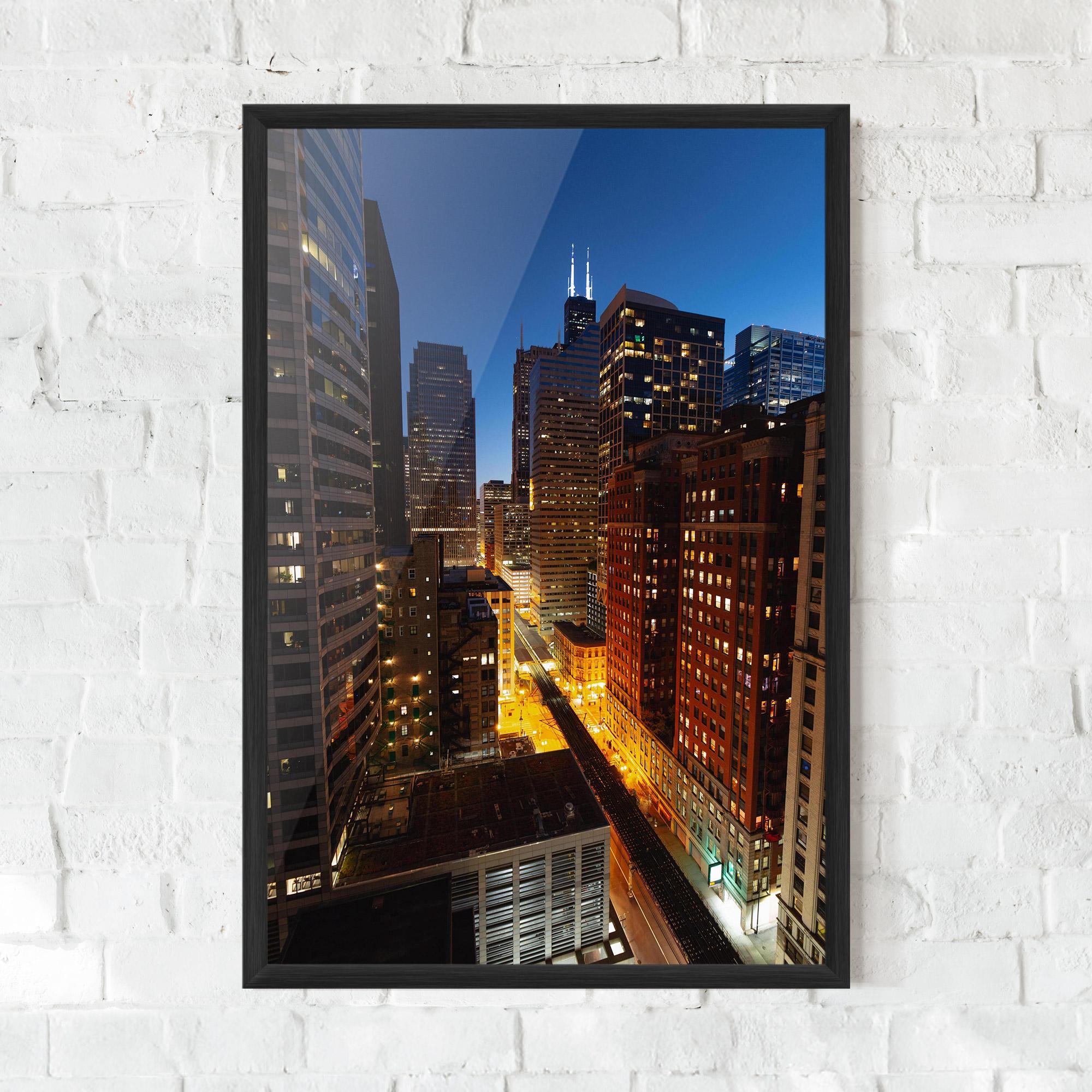 Gerahmte Poster Hight City Building mockup 0