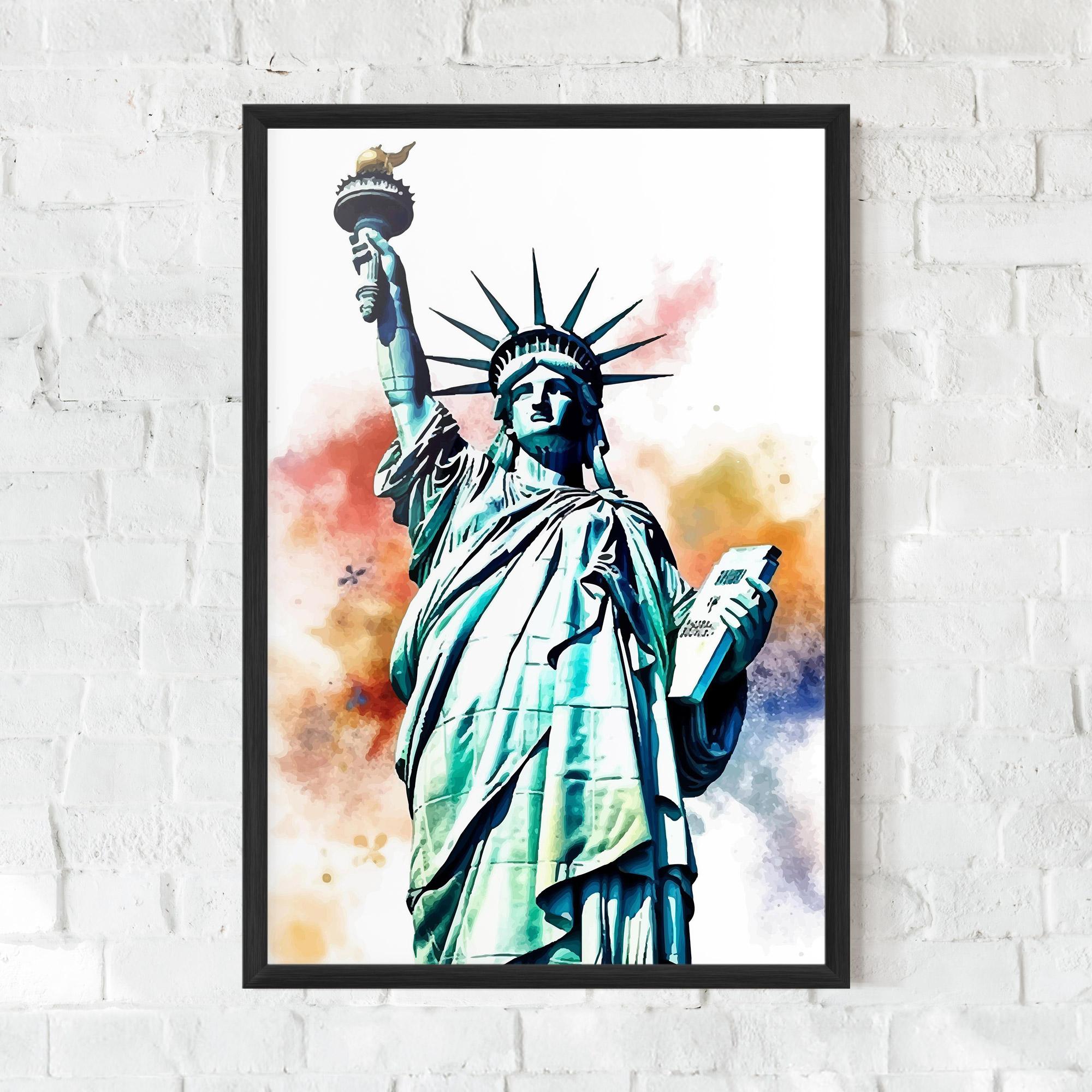 Gerahmte Poster Liberty Art mockup 0