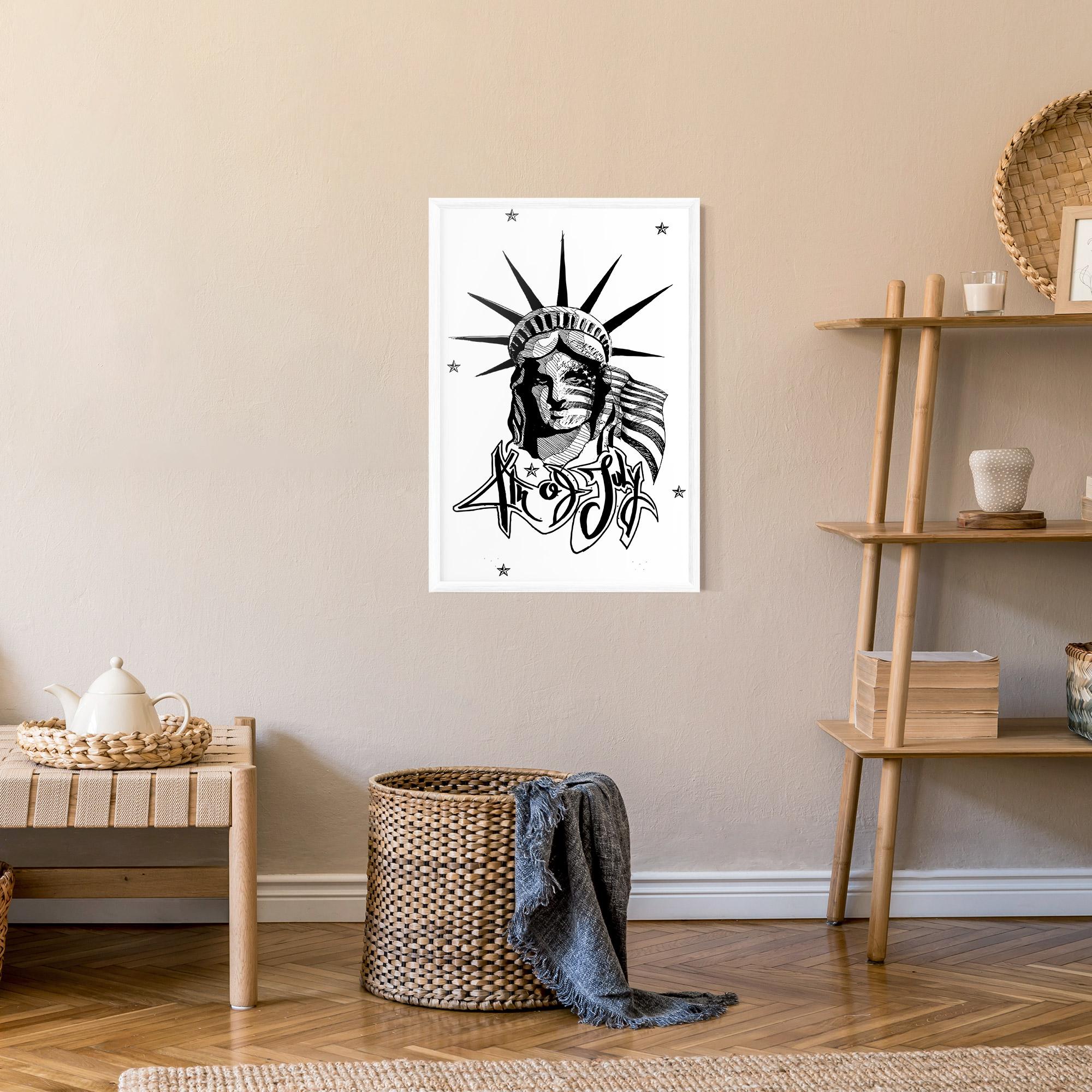 Gerahmte Poster Head Of Liberty Statue mockup 9