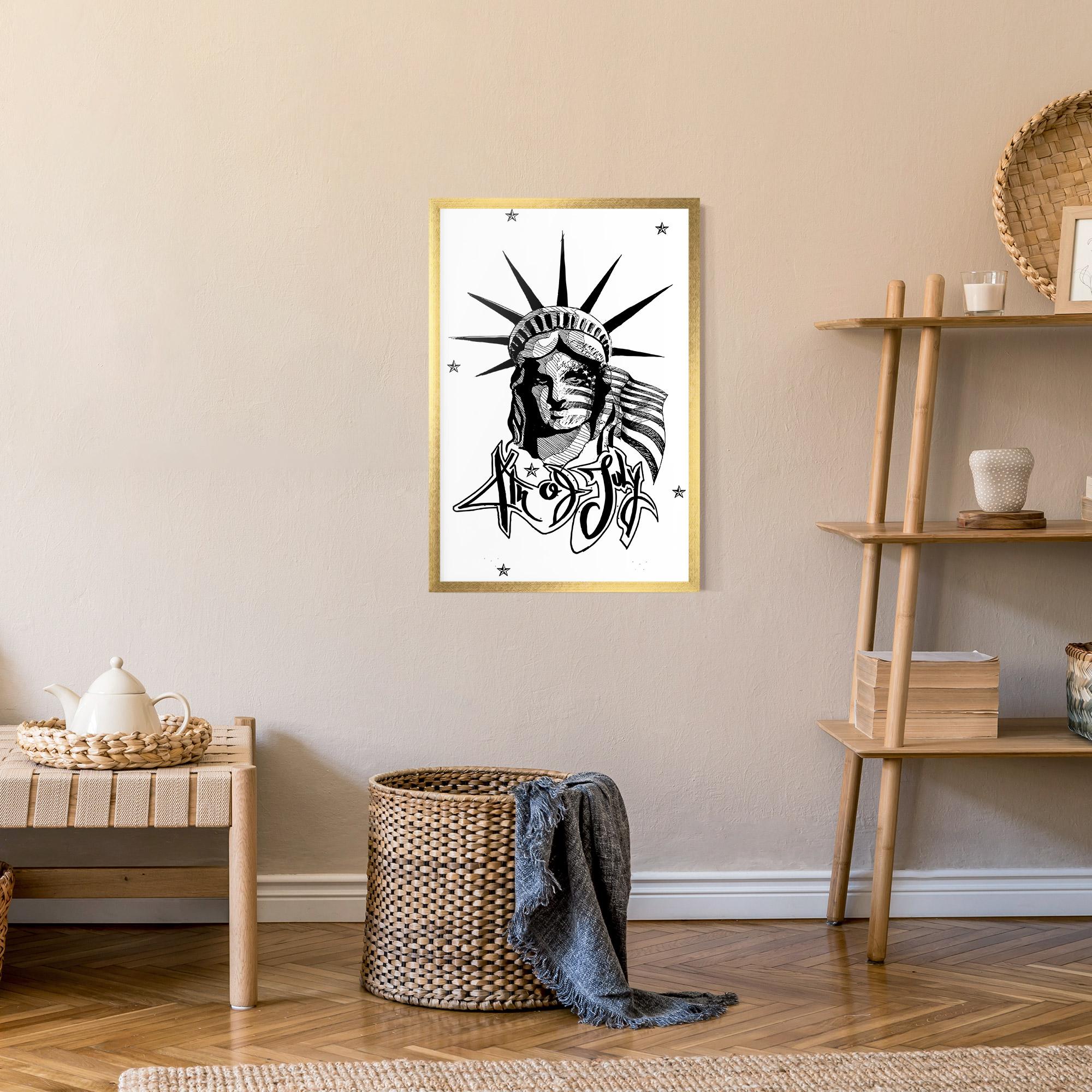 Gerahmte Poster Head Of Liberty Statue mockup 9