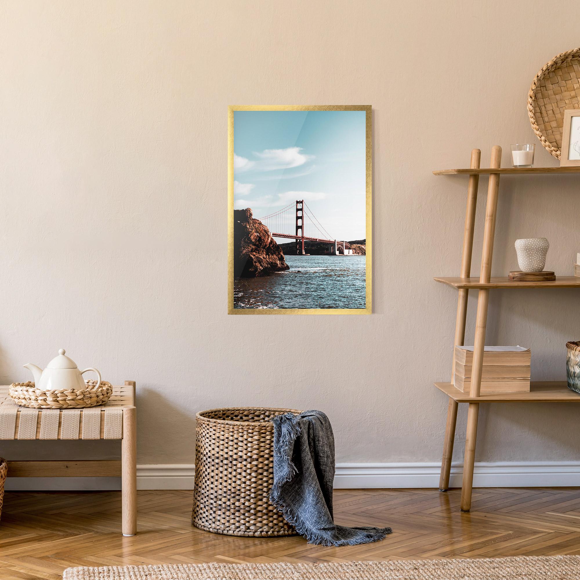 Gerahmte Poster Water Red Bridge mockup 9