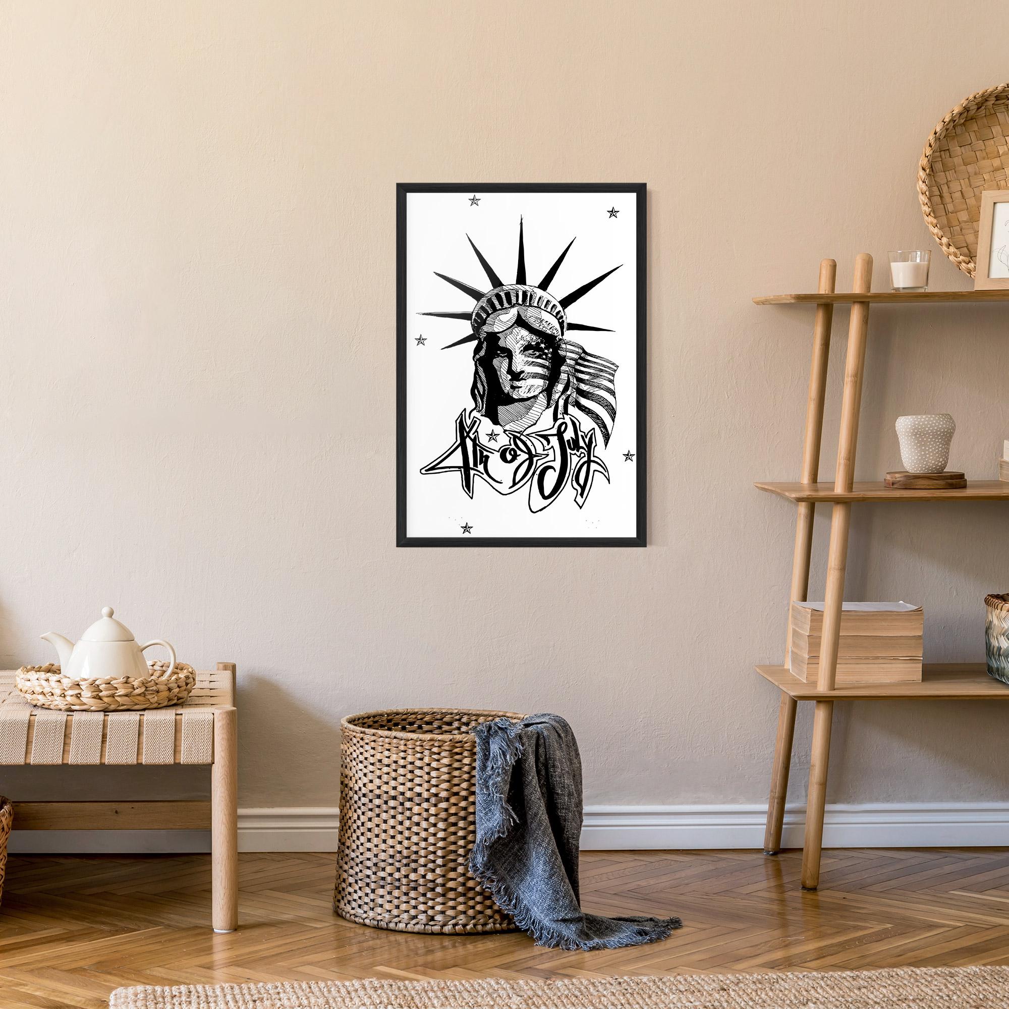 Gerahmte Poster Head Of Liberty Statue mockup 9
