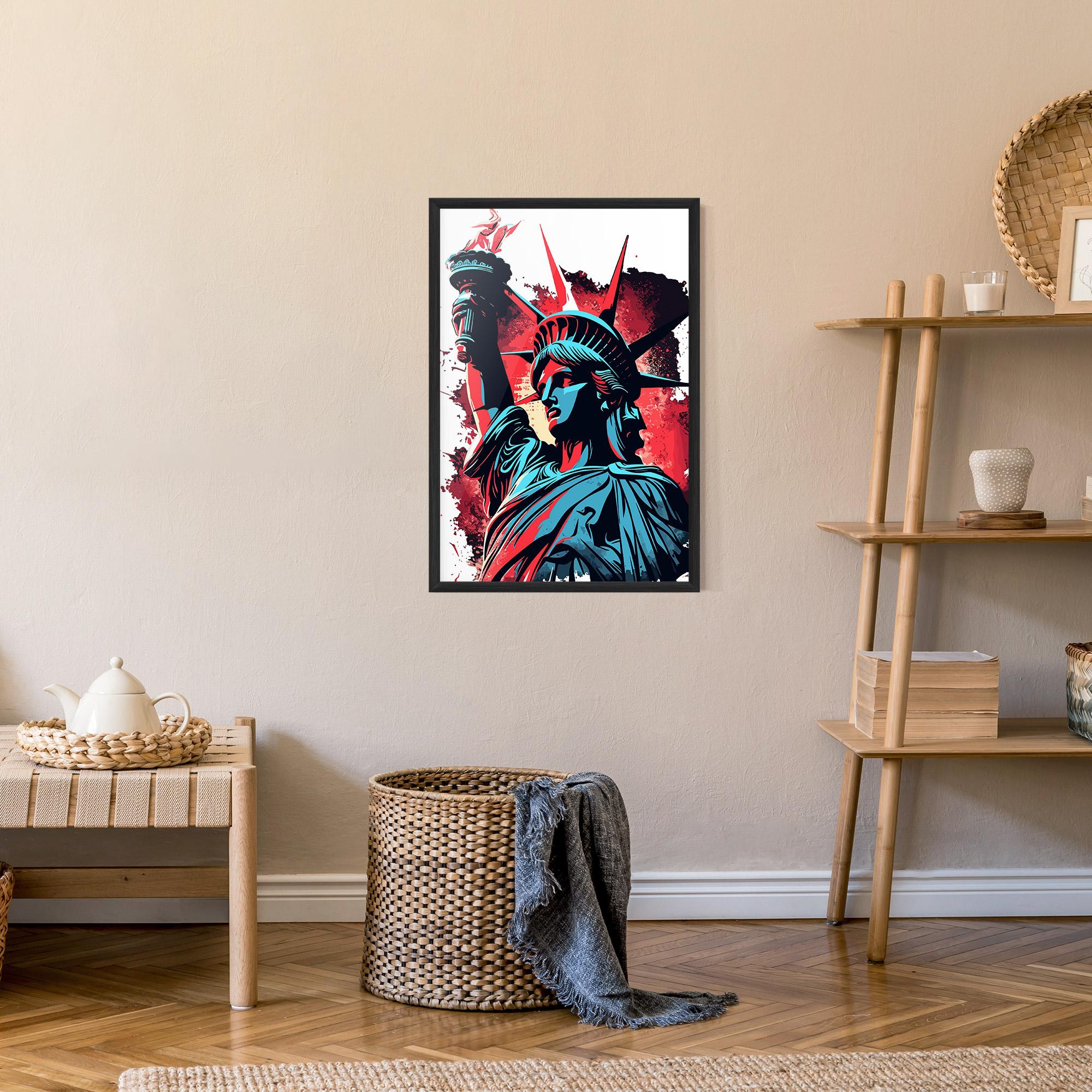 Gerahmte Poster Liberty Statue Art mockup 9