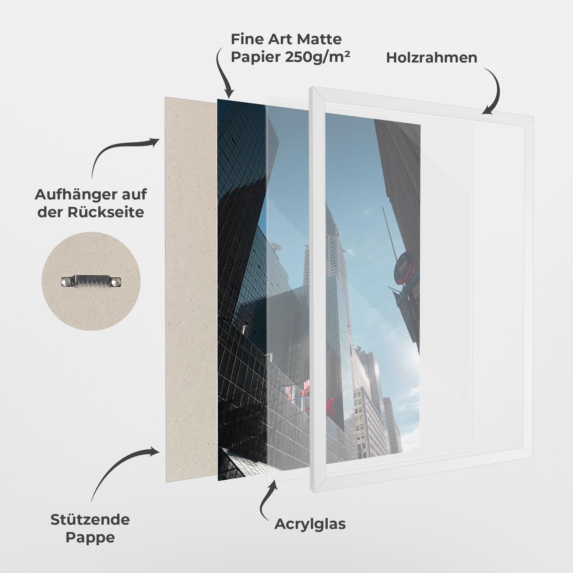 Gerahmte Poster Big Glass Tower mockup 1