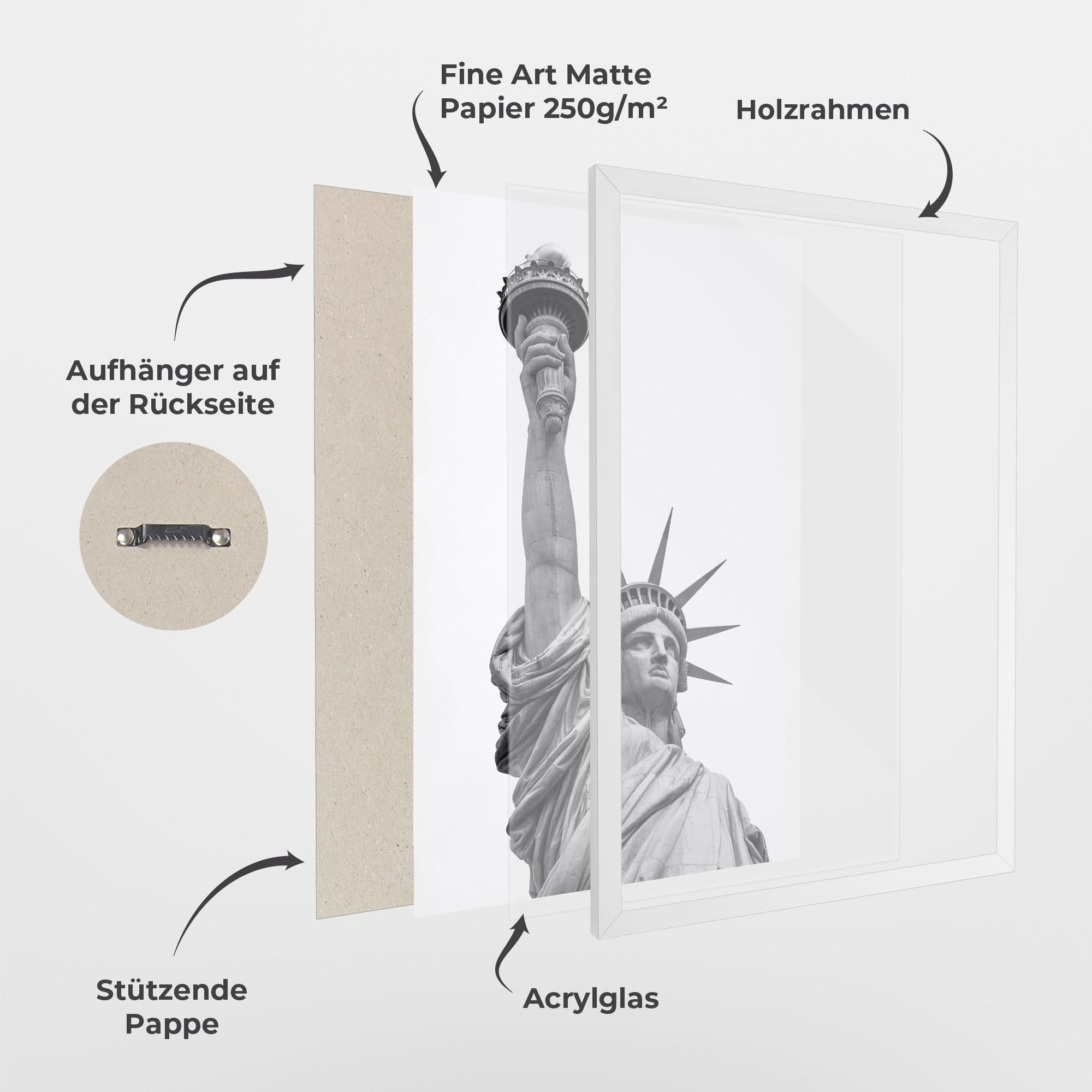 Gerahmte Poster Liberty Statue mockup 1