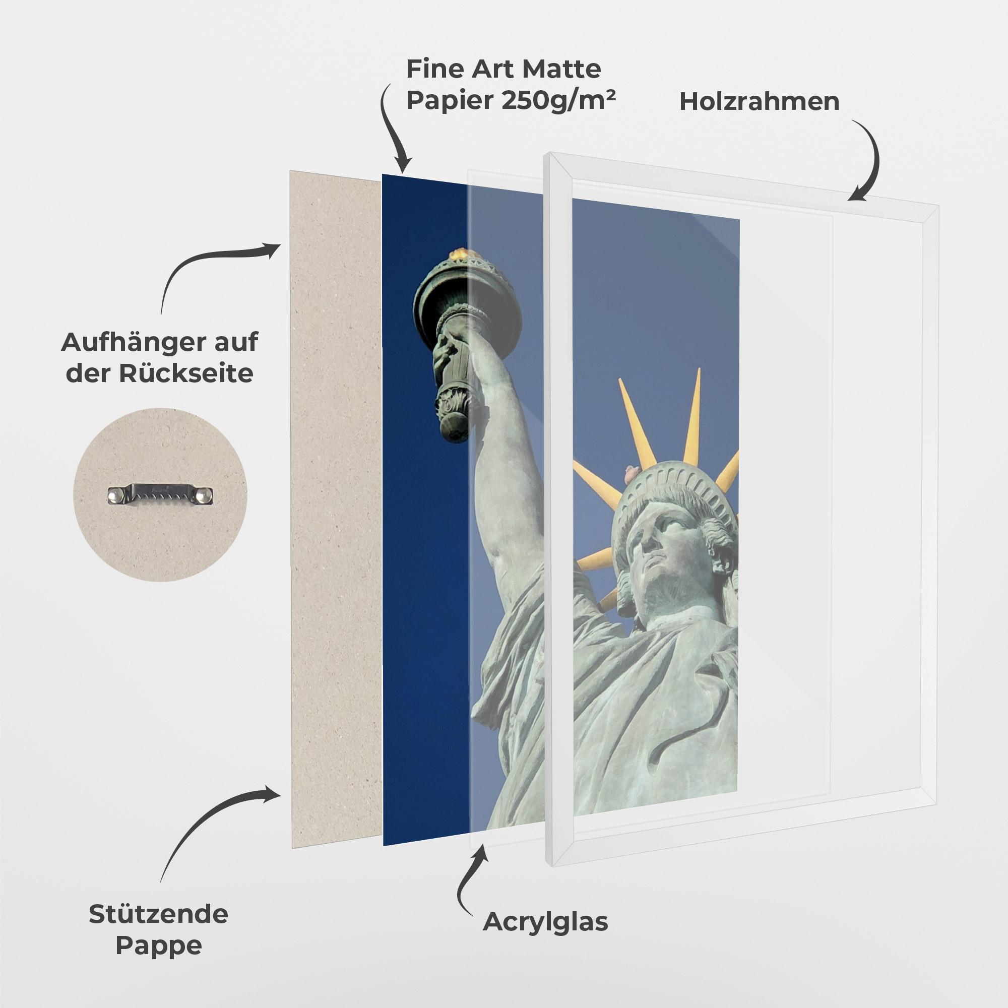 Gerahmte Poster Statue Of Liberty mockup 1