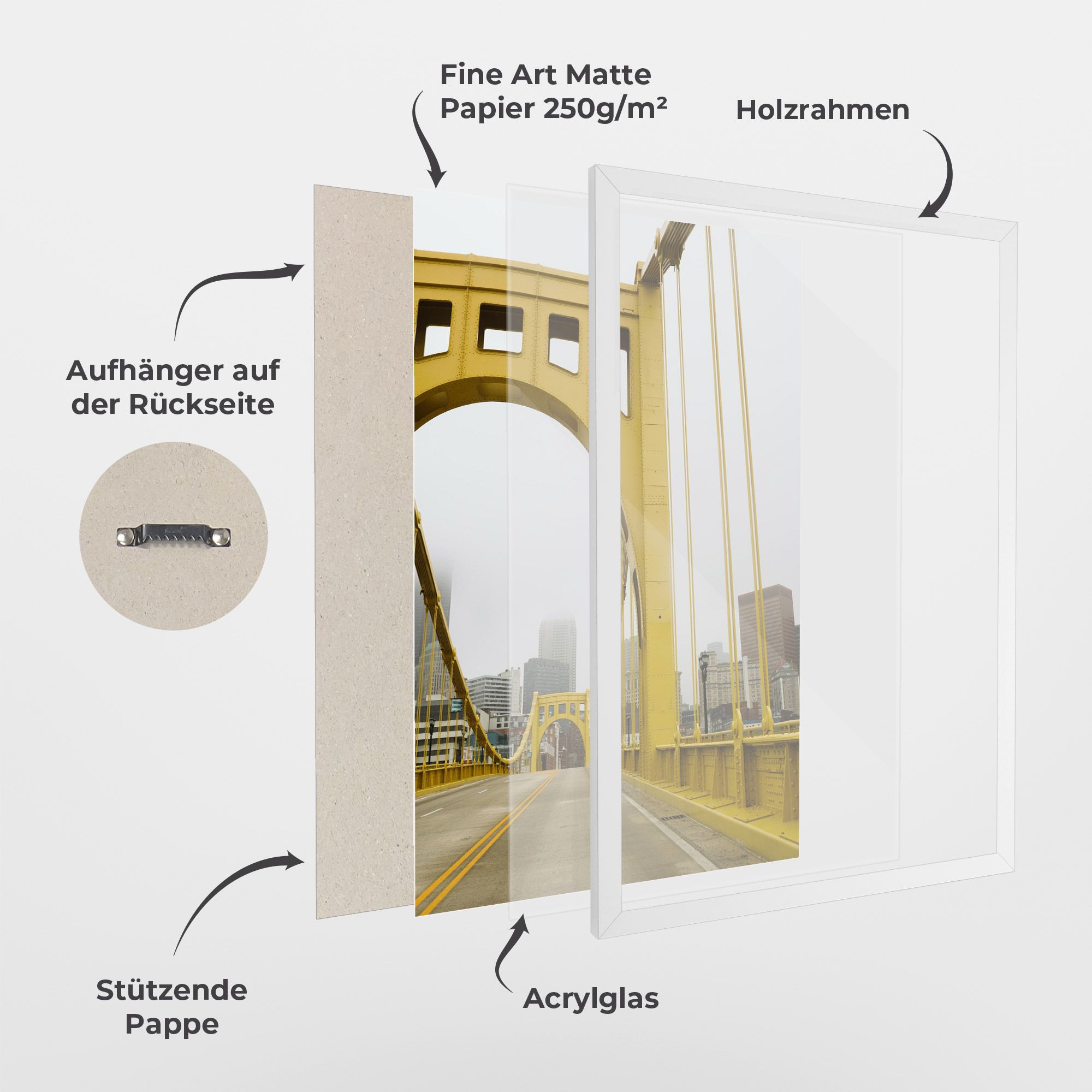 Yellow Foggy Bridge mockup 1