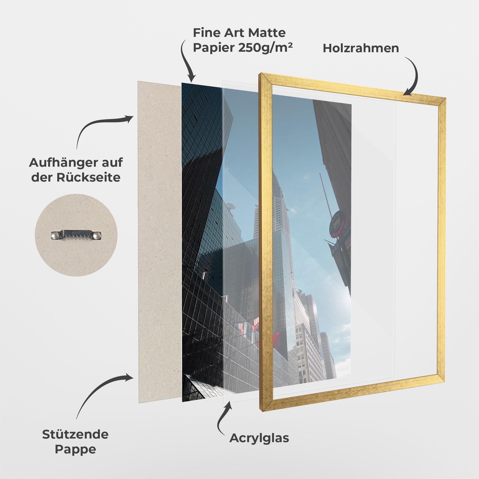 Gerahmte Poster Big Glass Tower mockup 1