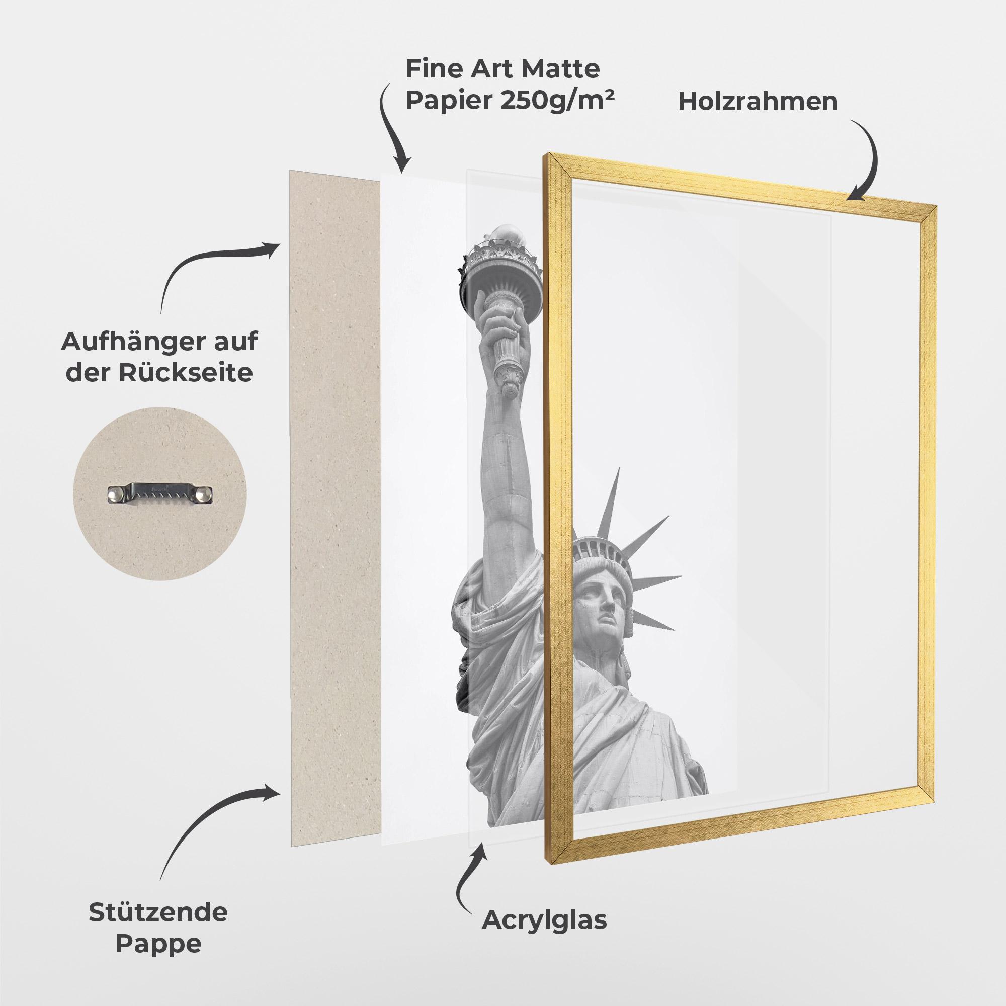 Gerahmte Poster Liberty Statue mockup 1
