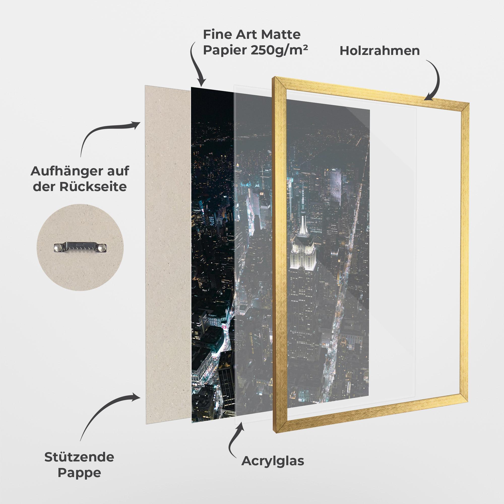 Gerahmte Poster Night Landscape mockup 1