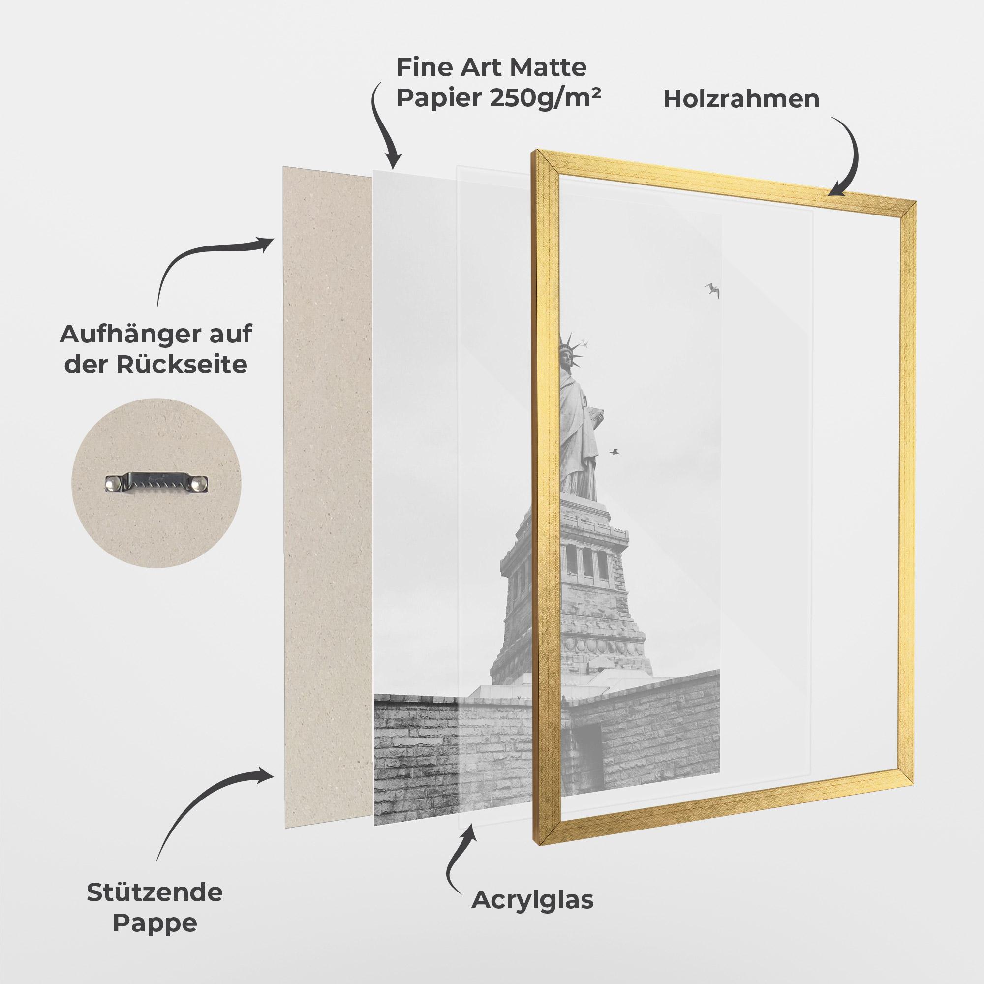 Gerahmte Poster The Statue Of Liberty mockup 1
