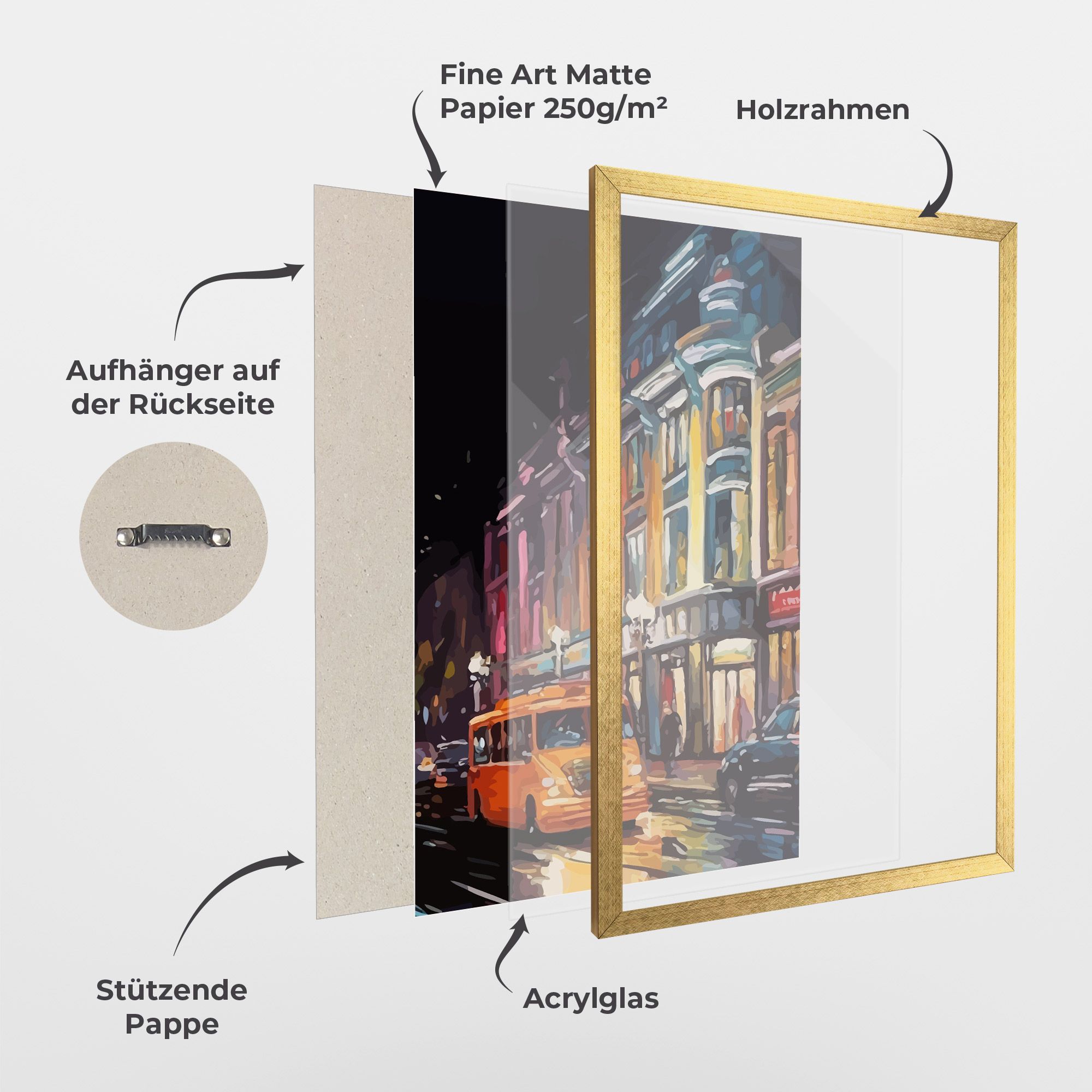 Yellow Car City Art mockup 1