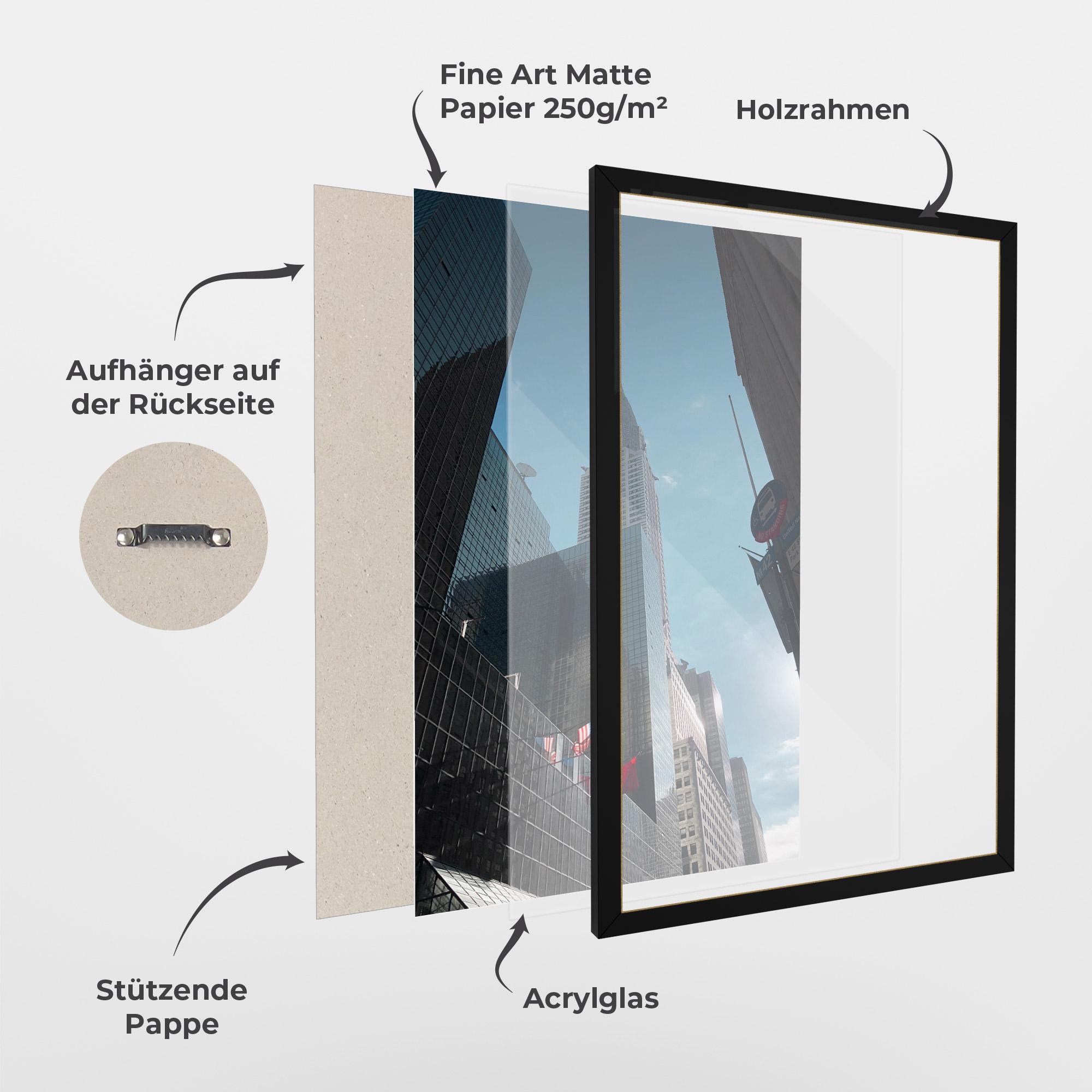 Gerahmte Poster Big Glass Tower mockup 1