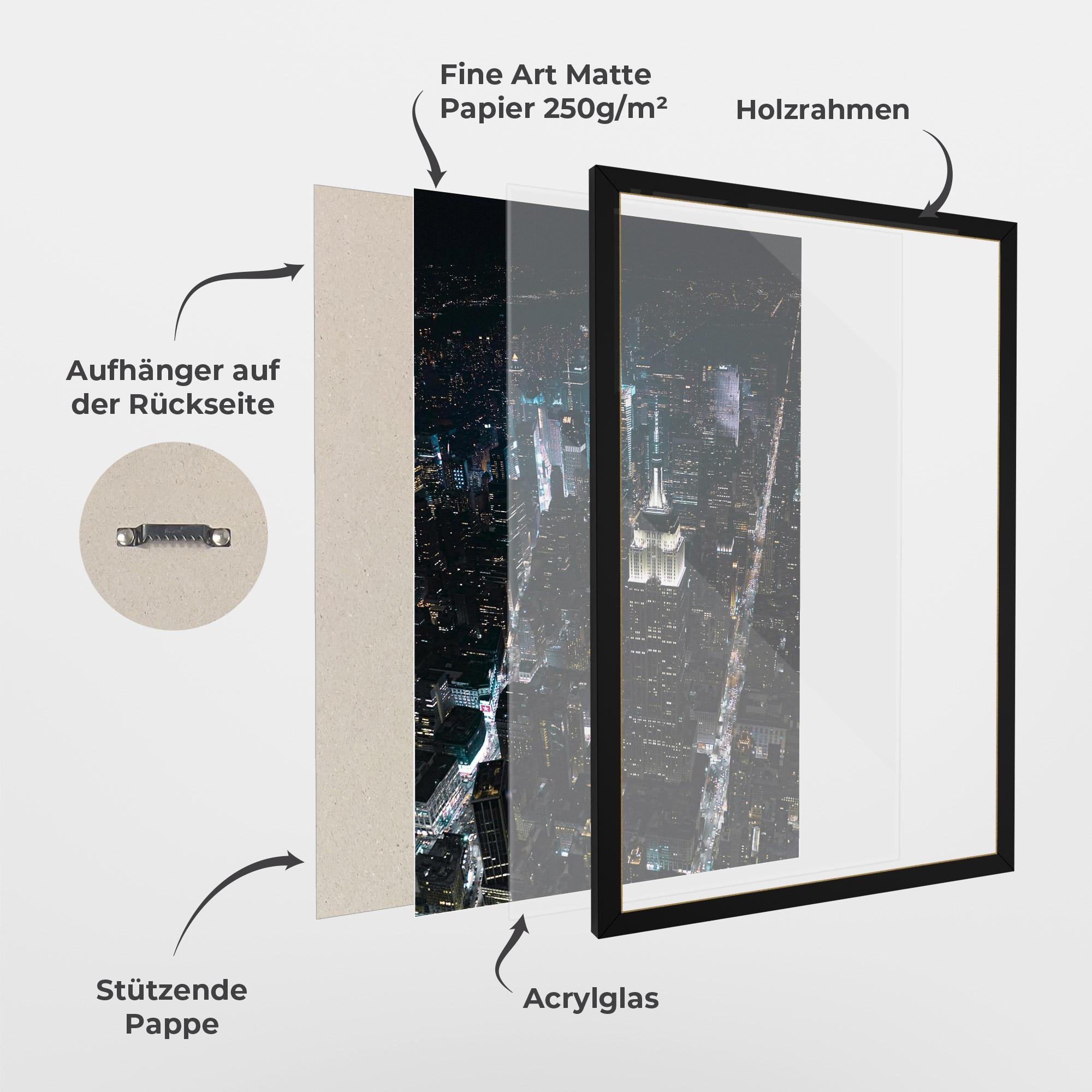 Gerahmte Poster Night Landscape mockup 1