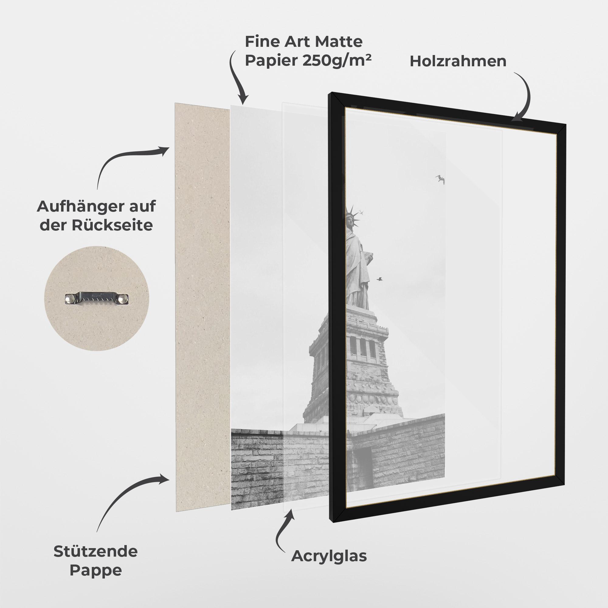 Gerahmte Poster The Statue Of Liberty mockup 1