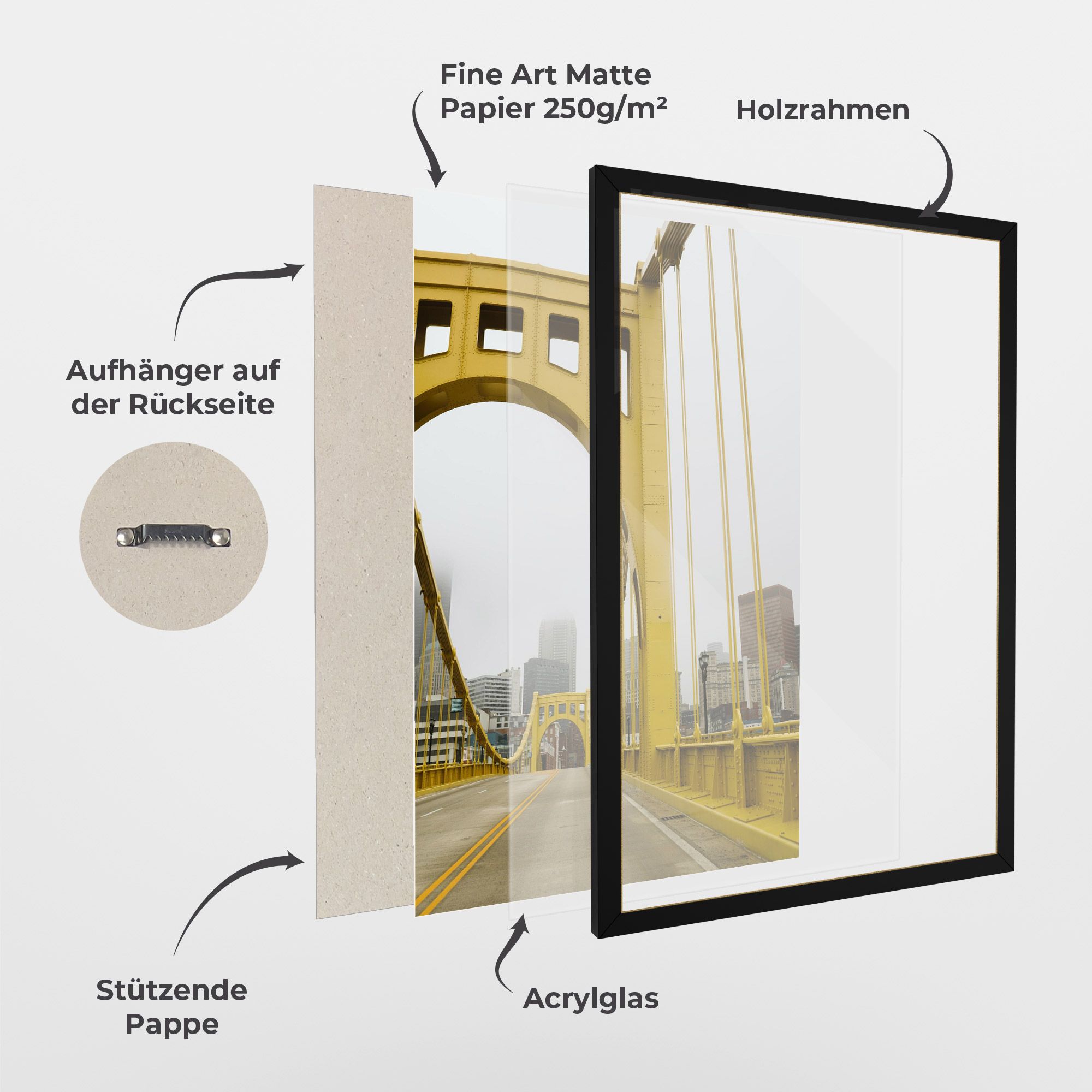 Yellow Foggy Bridge mockup 1