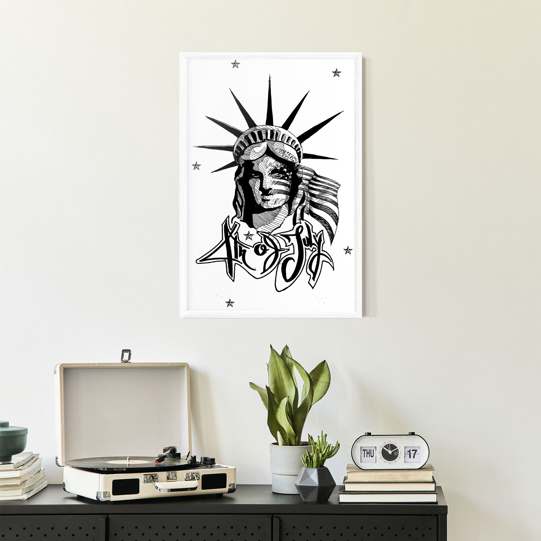Head Of Liberty Statue mockup 2