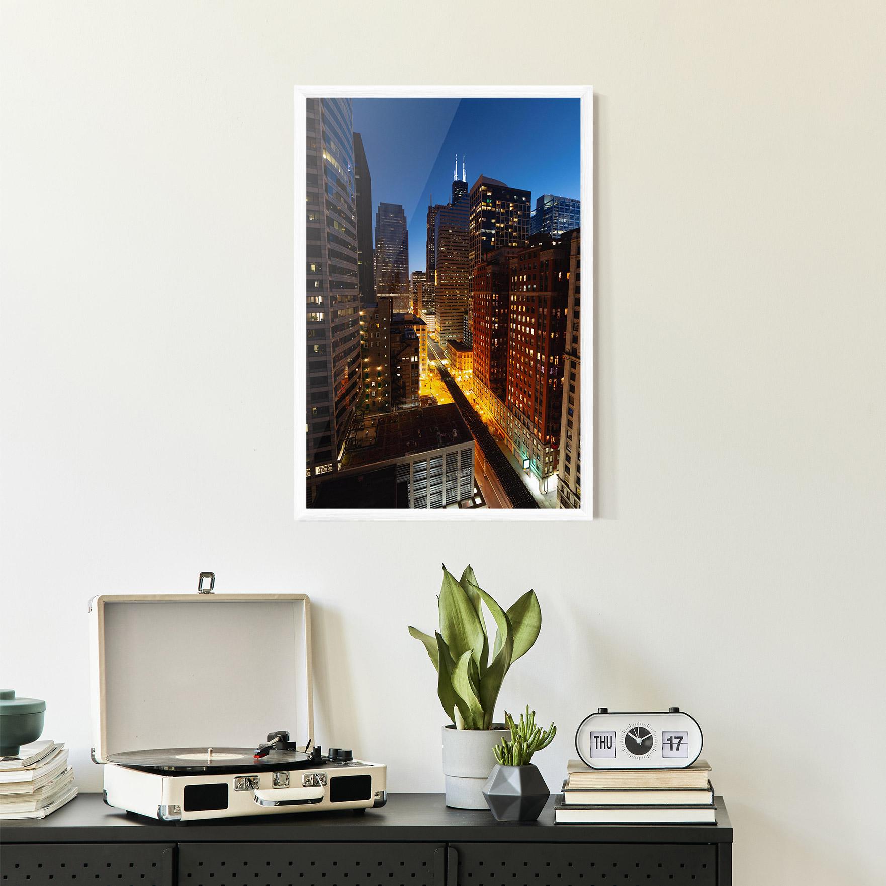 Gerahmte Poster Hight City Building mockup 2