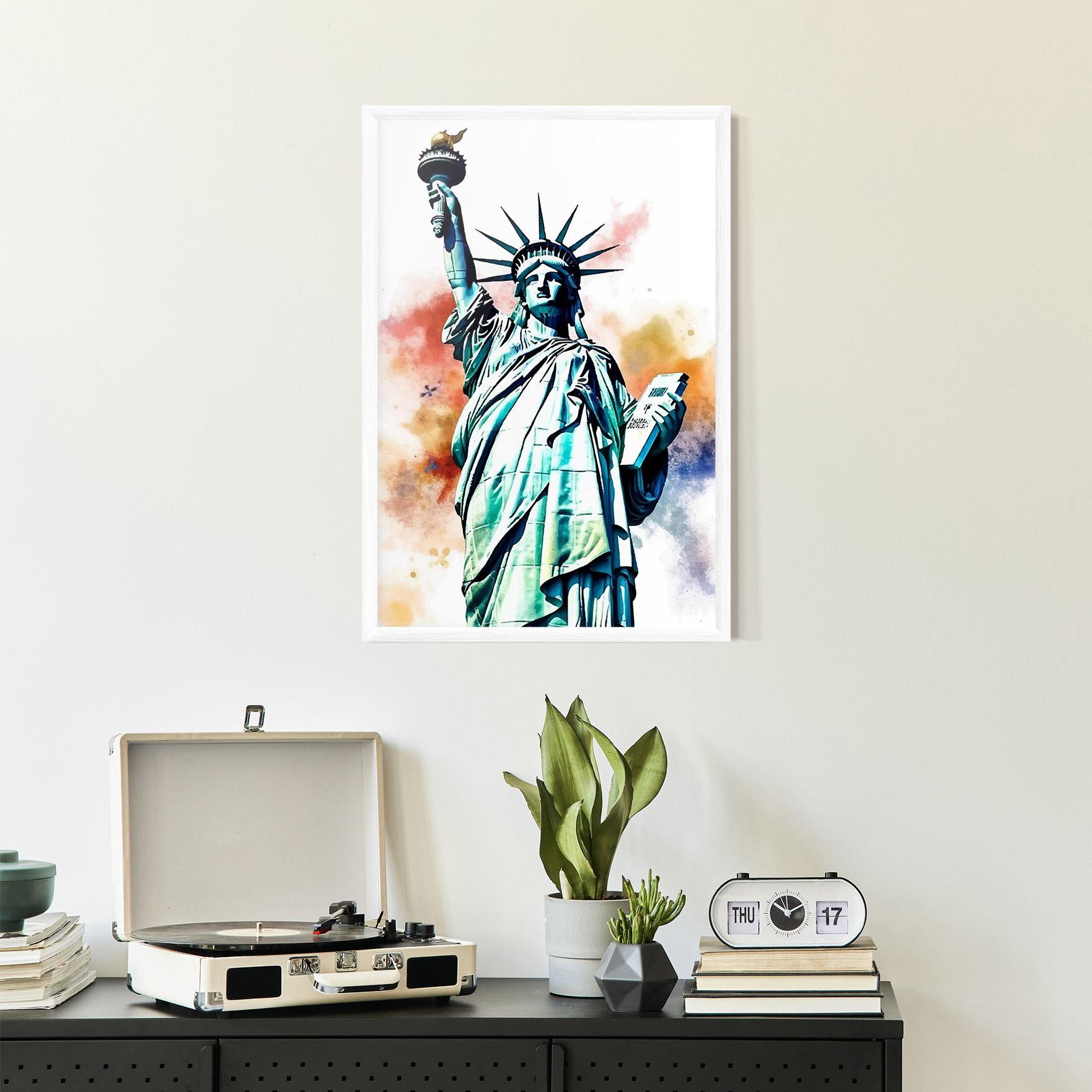 Gerahmte Poster Liberty Art mockup 2