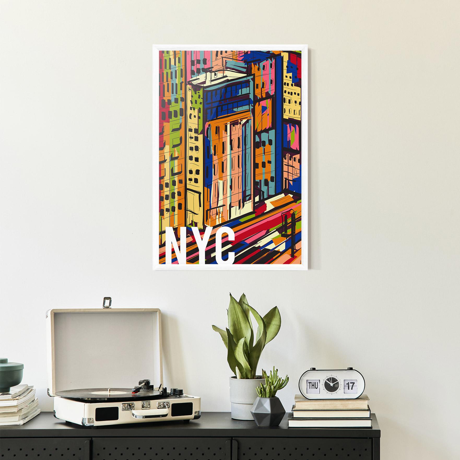 Gerahmte Poster New York City Art mockup 2