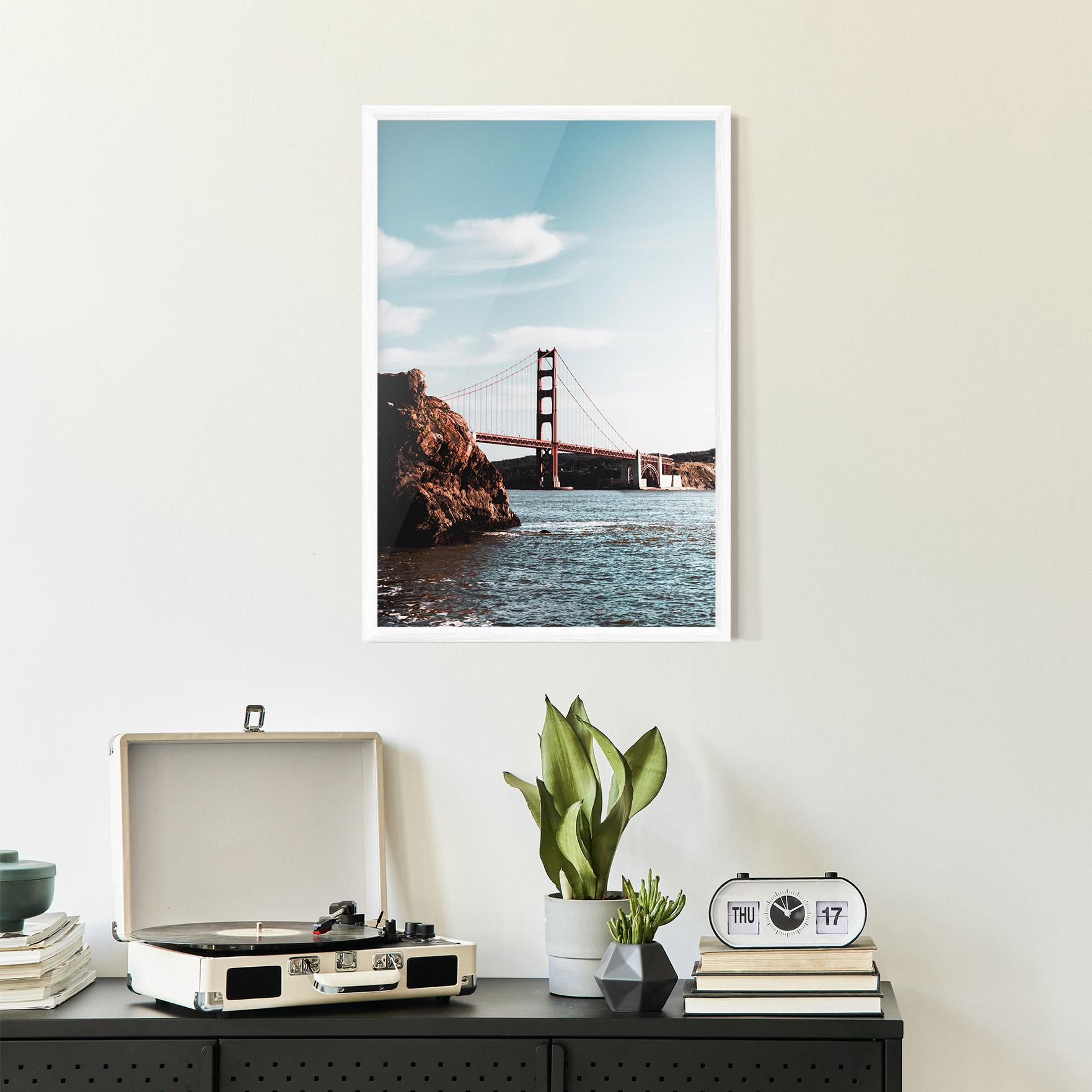 Gerahmte Poster Water Red Bridge mockup 2