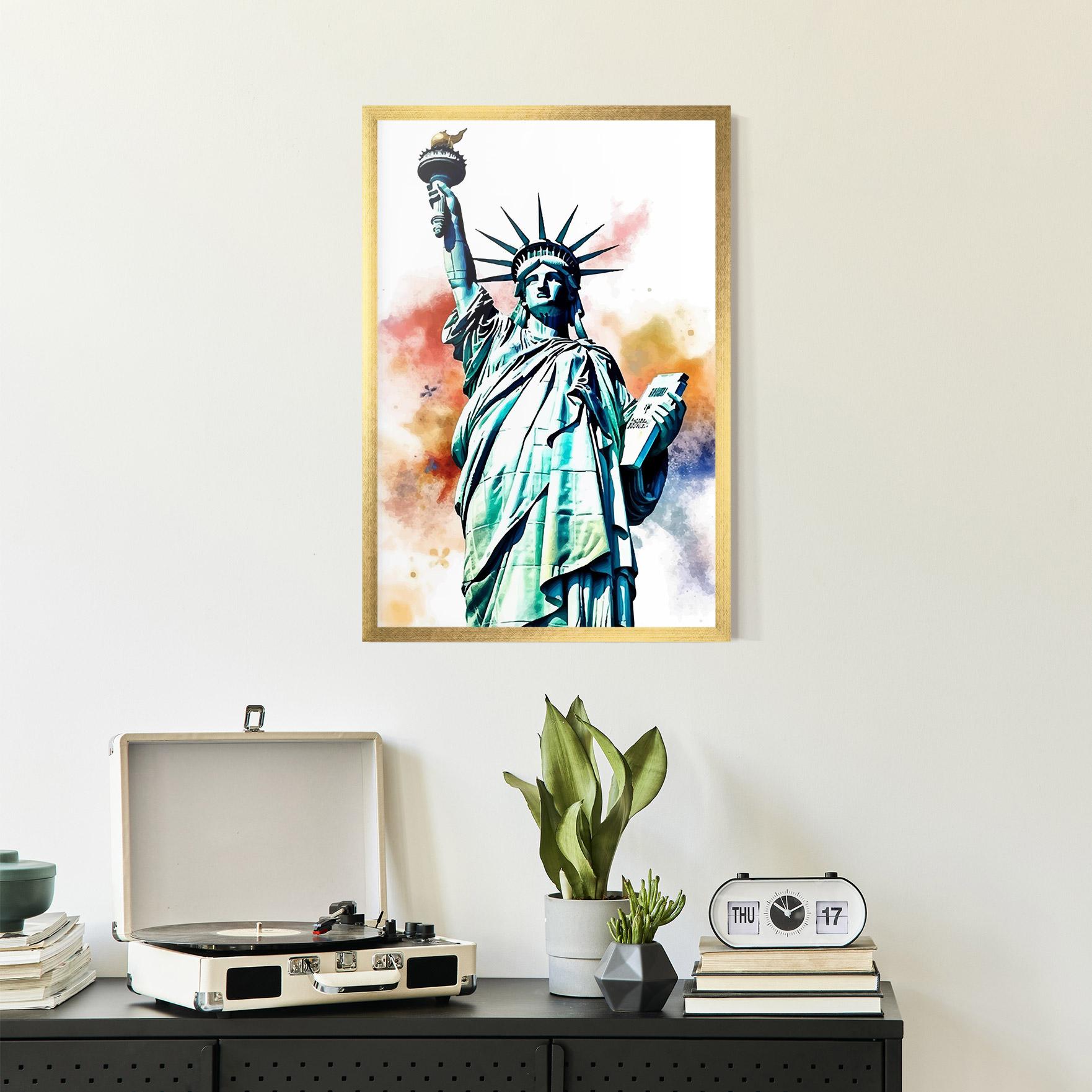 Gerahmte Poster Liberty Art mockup 2