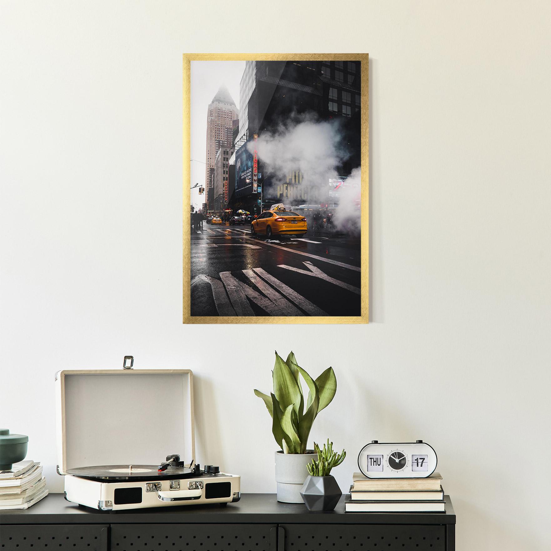 Gerahmte Poster Taxi Smoke City mockup 2