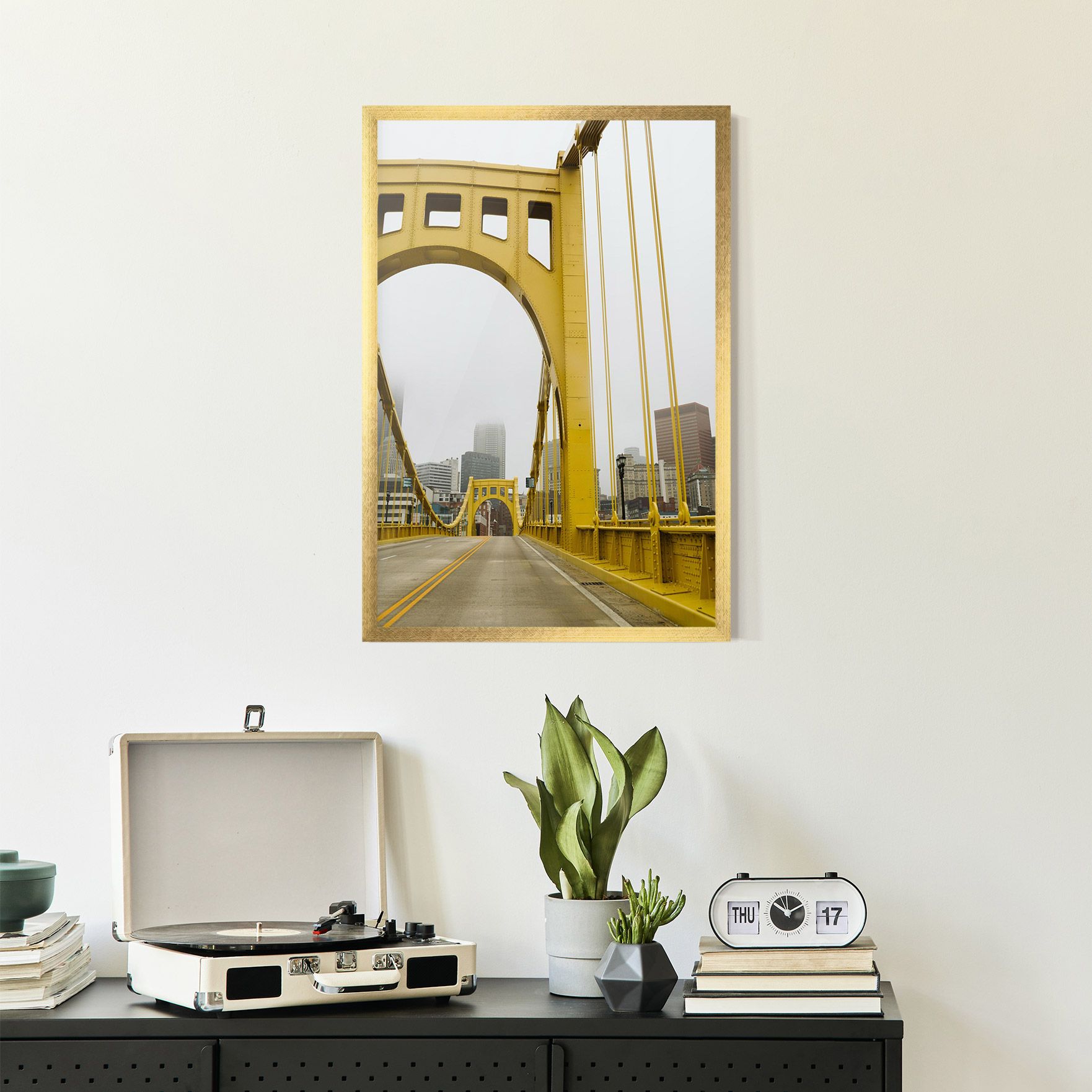 Yellow Foggy Bridge mockup 2