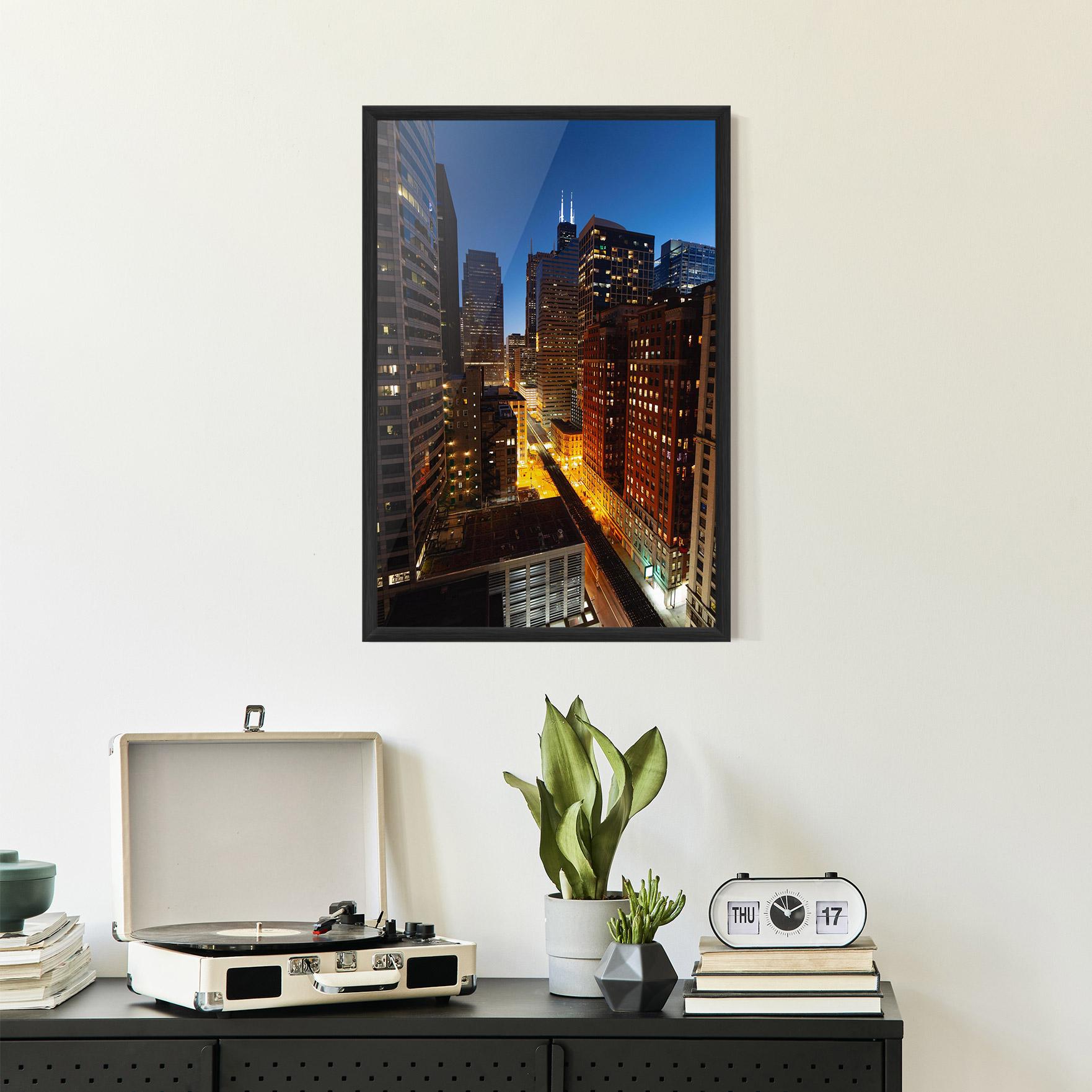 Gerahmte Poster Hight City Building mockup 2