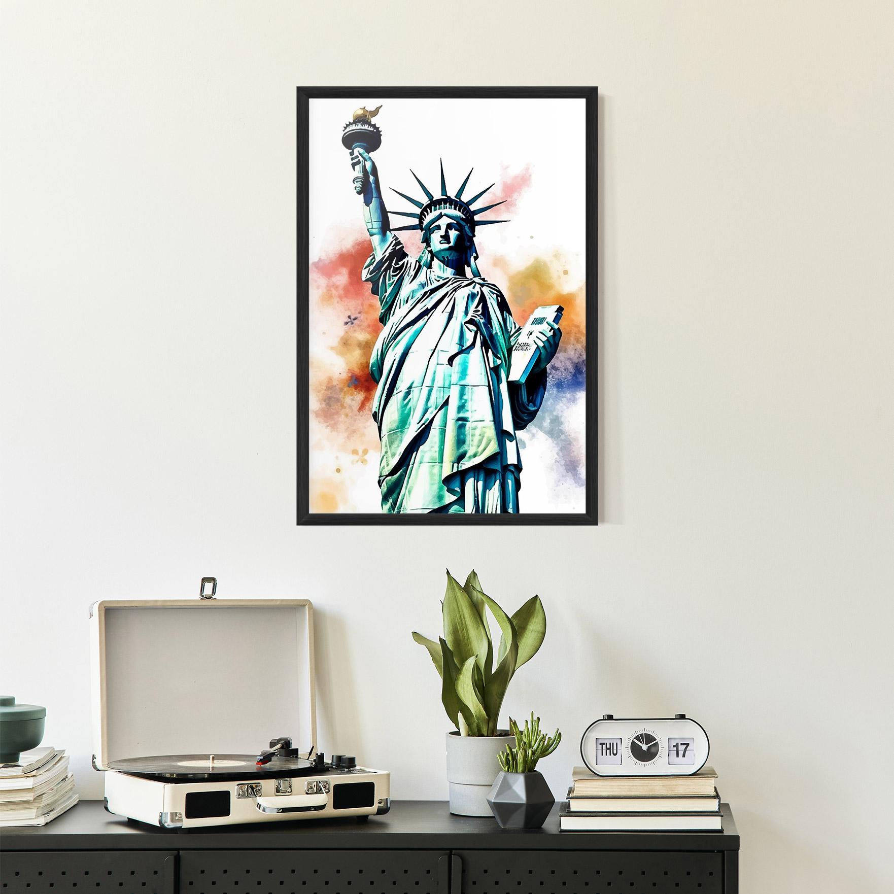 Gerahmte Poster Liberty Art mockup 2