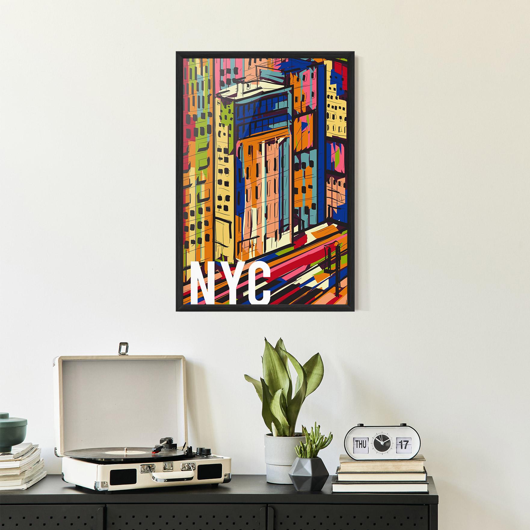 Gerahmte Poster New York City Art mockup 2