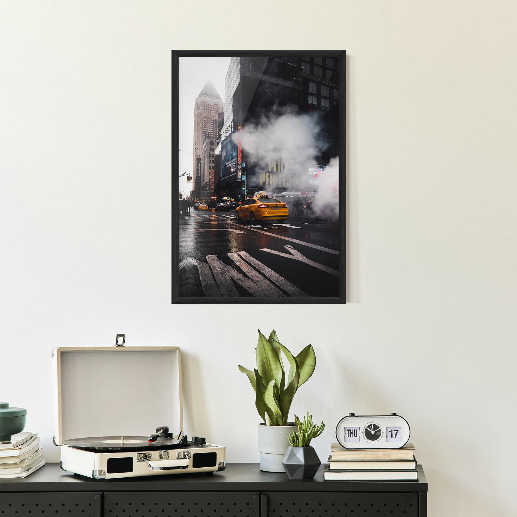 Gerahmte Poster Taxi Smoke City mockup 2